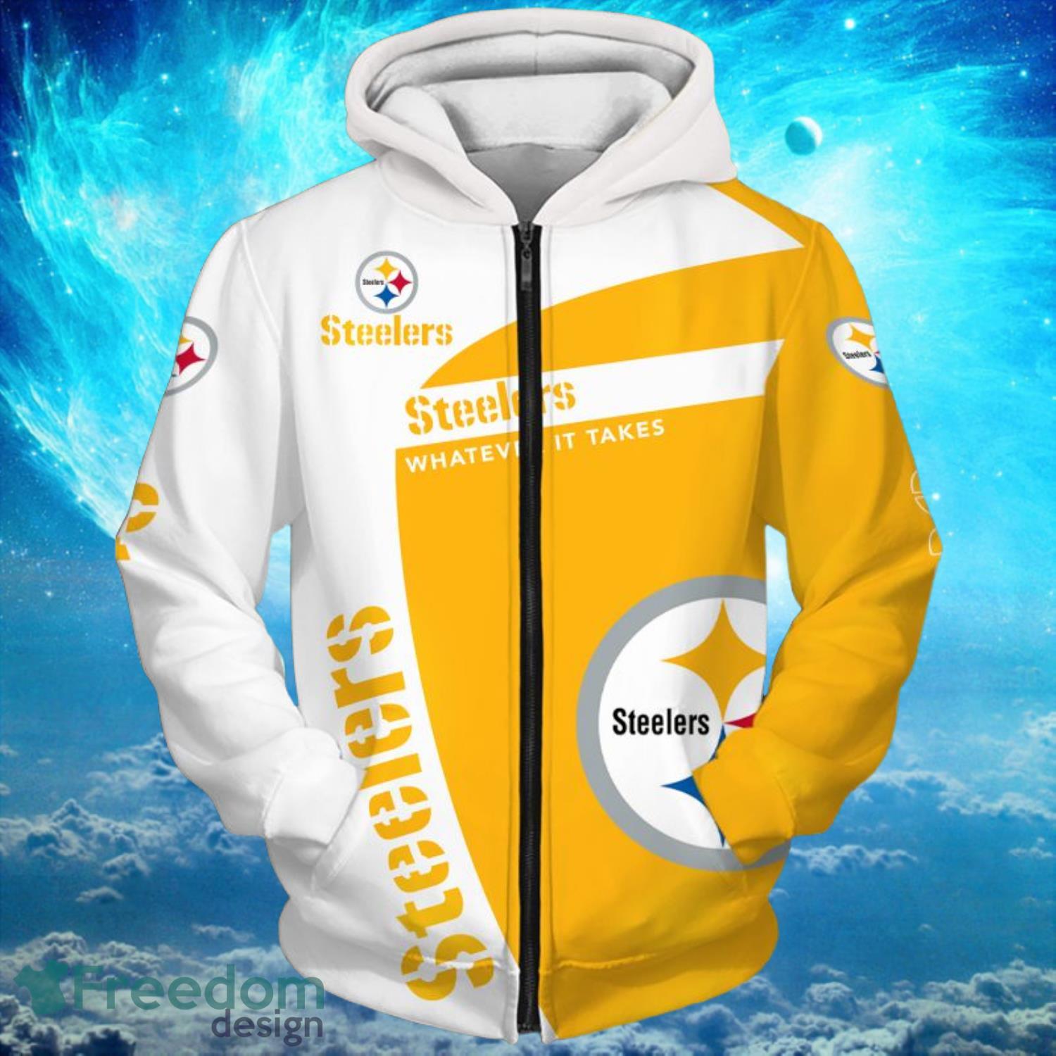 Pittsburgh Steelers Whaterver It Takes Light Type Hoodies Print Full Product Photo 2