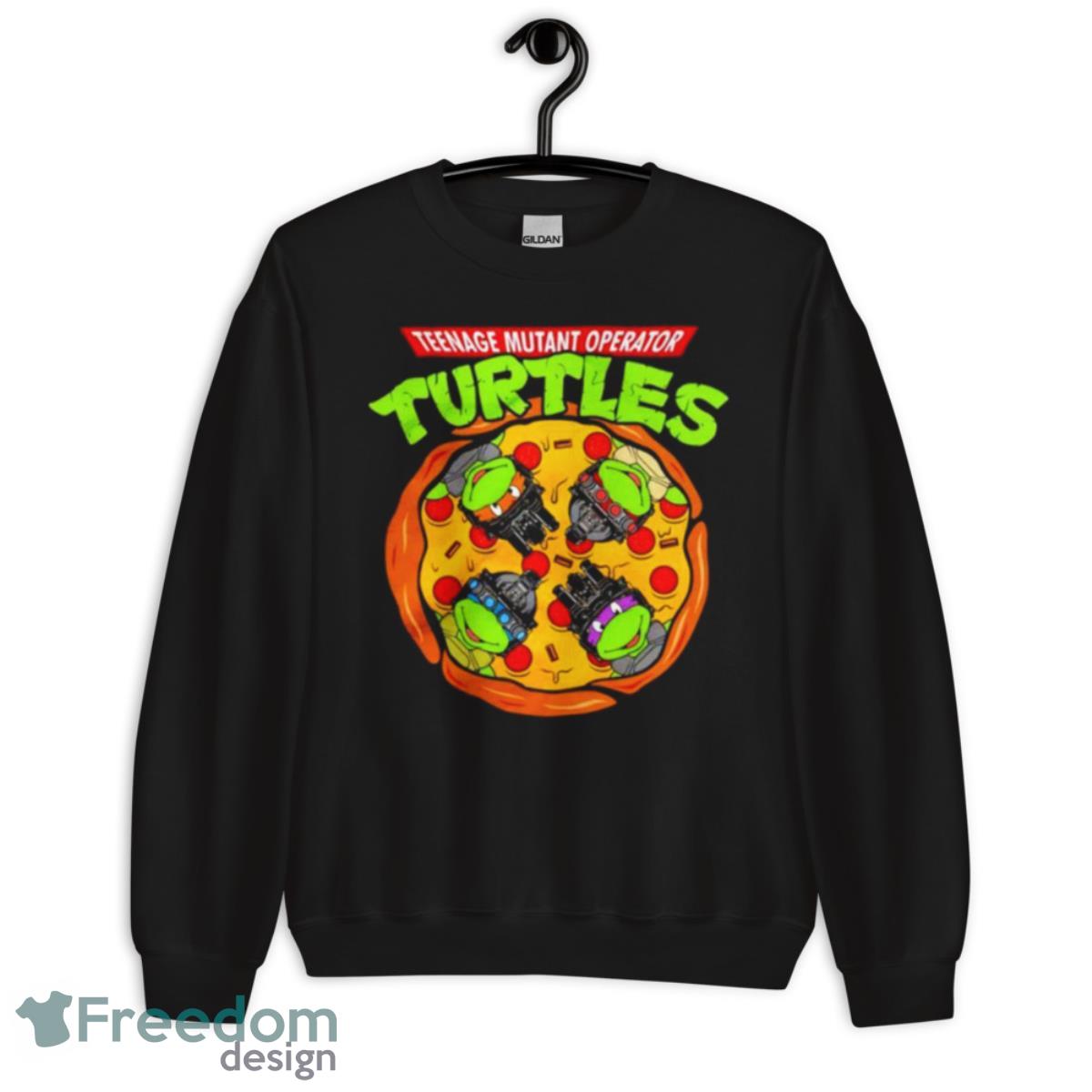 printful2 Teenage Mutant Ninja Turtles: Mutant Mayhem Pizza Adult Short Sleeve T-Shirt Black / 4XL