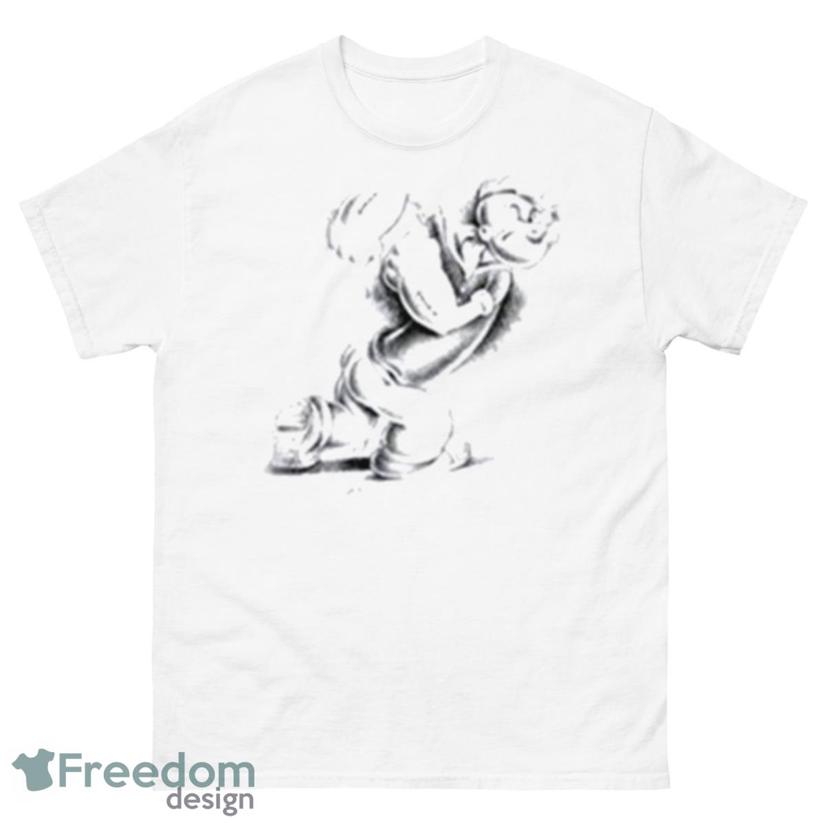 Popeye Here Comes Trouble Shirt - 500 Men’s Classic Tee Gildan