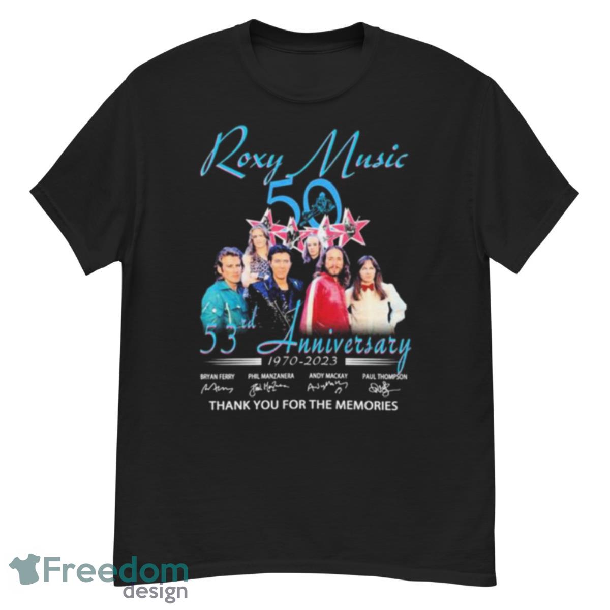 Roxy Music 53th Anniversary 1970 2023 Thank You For The Memories Signatures Shirt - G500 Men’s Classic T-Shirt