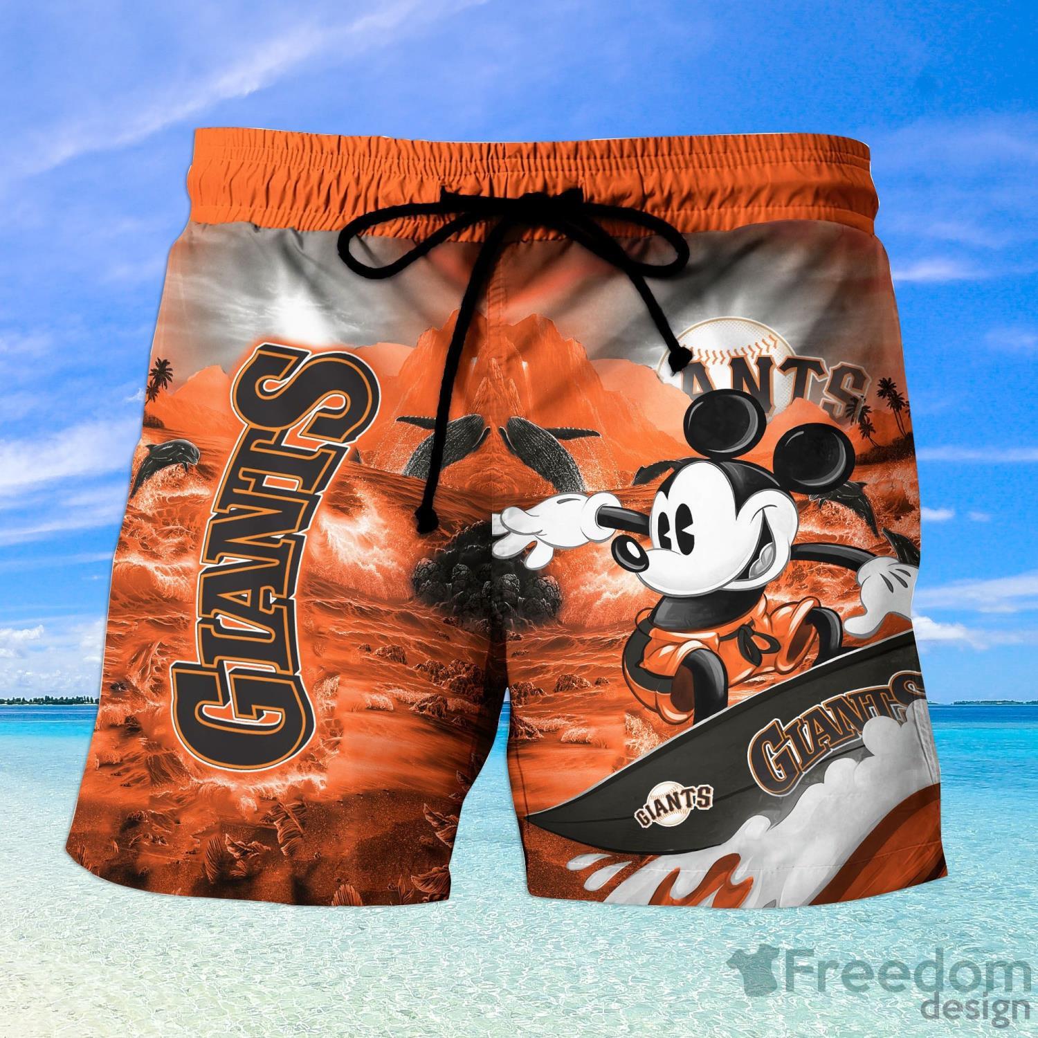 SF Giants Mickey Mouse Sulfing Board Hawaiian Shirt –