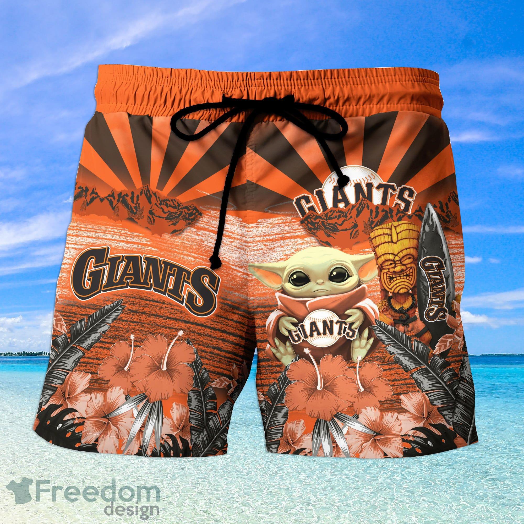 San Francisco Giants MLB Baby Yoda Tiki Flower Hawaiian Shirt Product Photo 4 San Francisco Giants MLB Baby Yoda Tiki Flower Hawaiian Shirt Product Photo 4