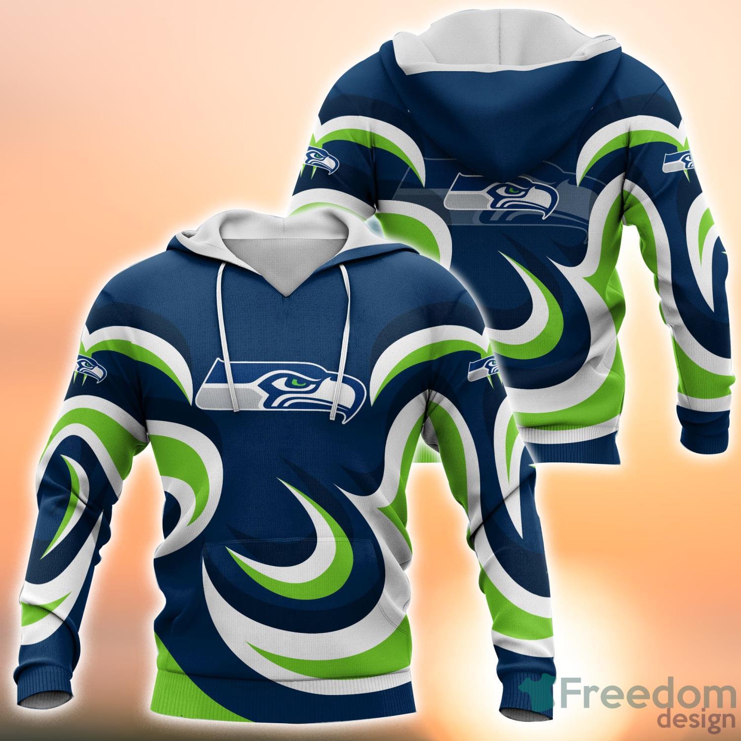 NFL Seattle Seahawks Death Big Logo Hoodies Print Full - Freedomdesign