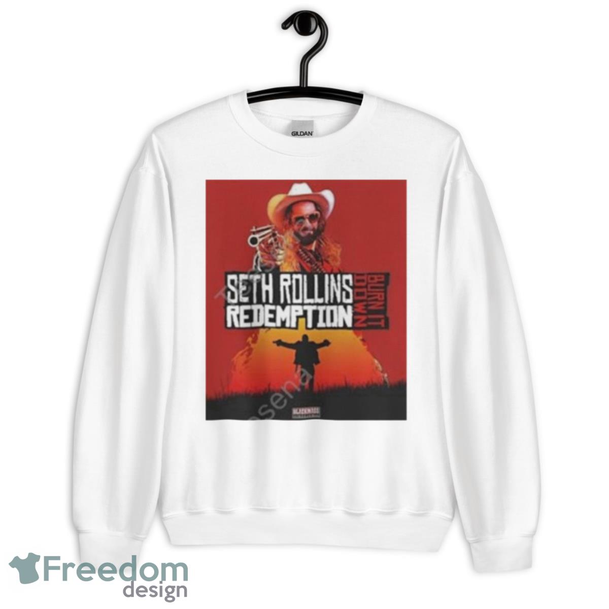 Seth Rollins Redemption Burn It Down Shirt - Unisex Heavy Blend Crewneck Sweatshirt