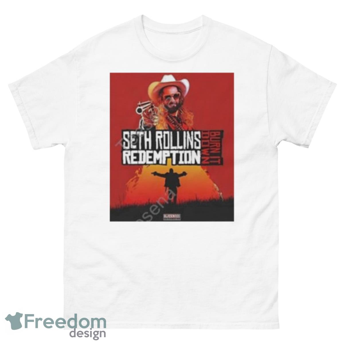 Seth Rollins Redemption Burn It Down Shirt - 500 Men’s Classic Tee Gildan