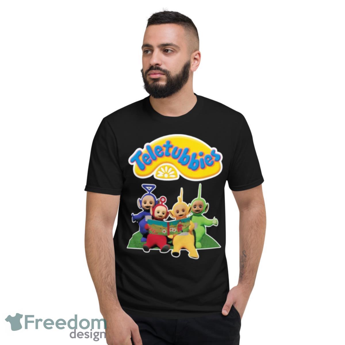 Sitting And Reading On Grass Teletubbies Shirt - Short Sleeve T-Shirt