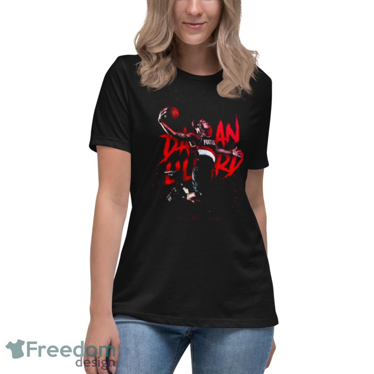 Slam Dunk Basketball Damian Lillard Nba Shirt - Womens Relaxed Short Sleeve Jersey Tee Slam Dunk Basketball Damian Lillard Nba Shirt - Womens Relaxed Short Sleeve Jersey Tee