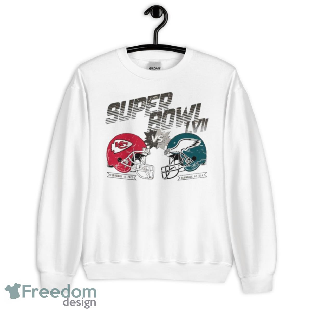 February 12 2023 Super Bowl Championship Philadelphia Eagles Vs Kansas City  Chiefs Shirt Longsleeve