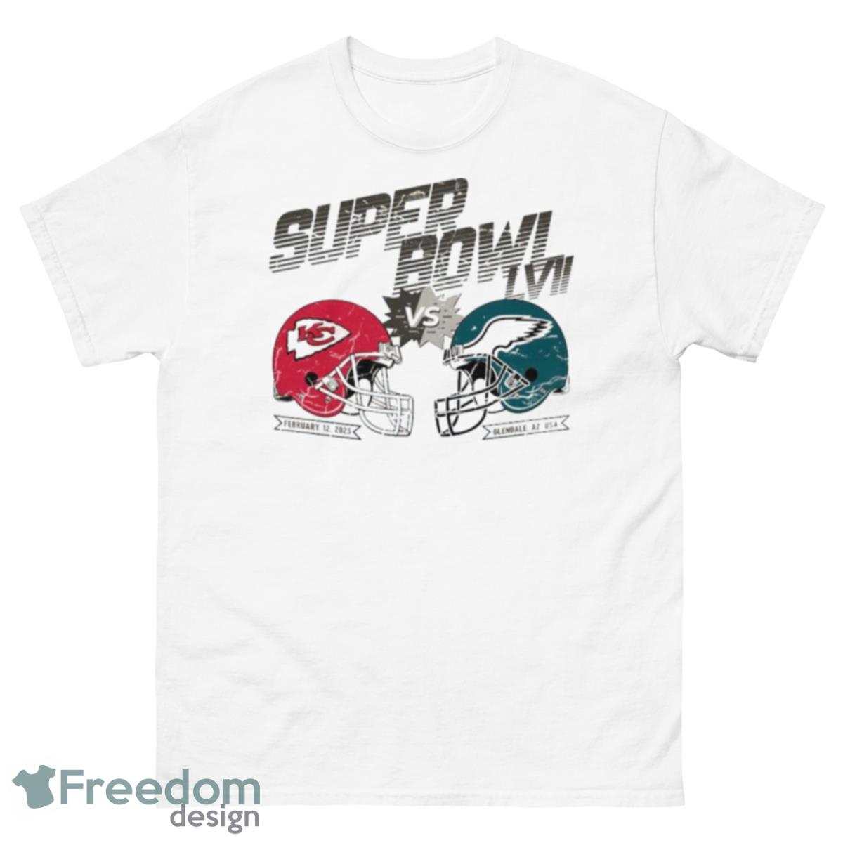 Super Bowl 2023 LVII Shirt, Kansas City Chiefs Vs Philadelphia Eagles T- Shirt - Bring Your Ideas, Thoughts And Imaginations Into Reality Today