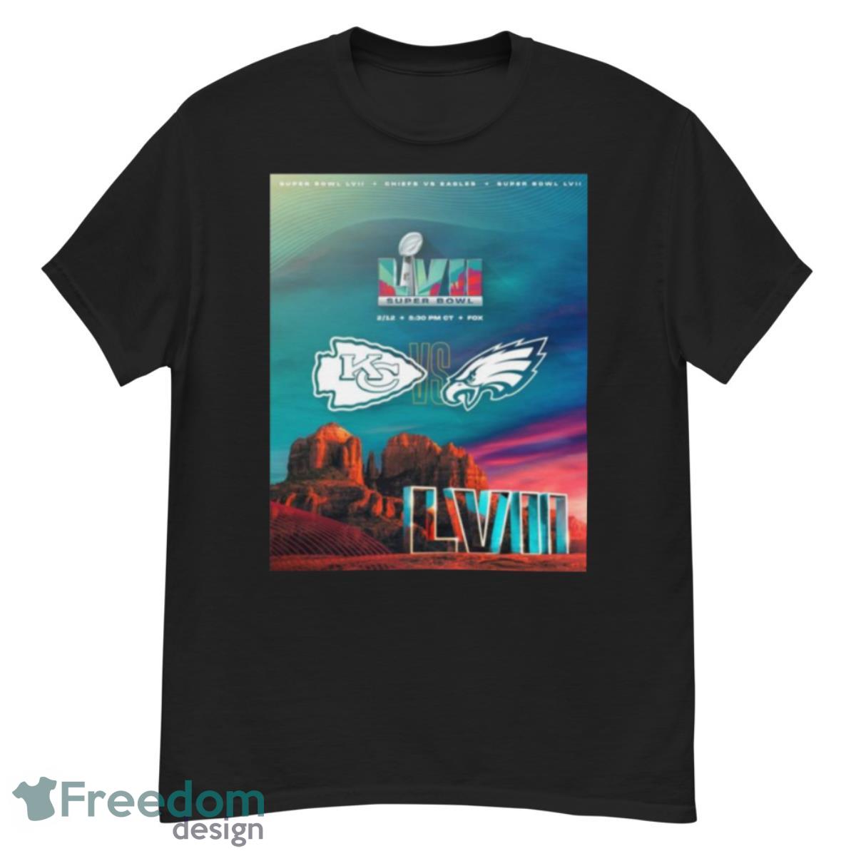 Super Bowl 2023 LVII Shirt, Kansas City Chiefs Vs Philadelphia Eagles T- Shirt - Bring Your Ideas, Thoughts And Imaginations Into Reality Today