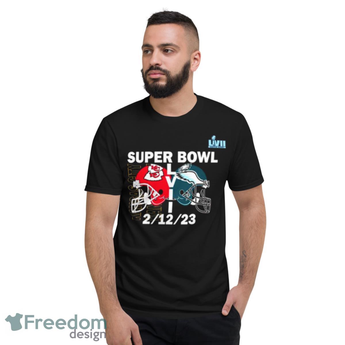 Super Bowl LVII Playoff Philadelphia Vs Kansas City Matchup Lombardi Trophy In Arizona Shirt - Short Sleeve T-Shirt