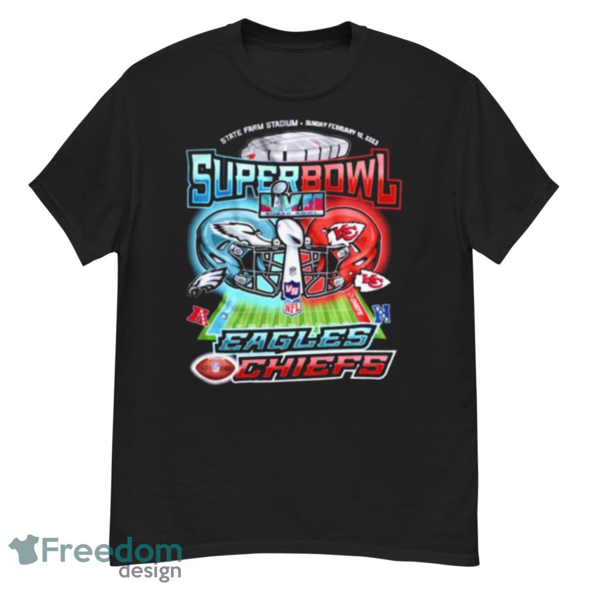 2023 Super Bowl LVII 57 Shirt Philadelphia Eagles VS Kansas City Chiefs  Womens Chiefs Apparel - Best Gifts For Your Loved Ones