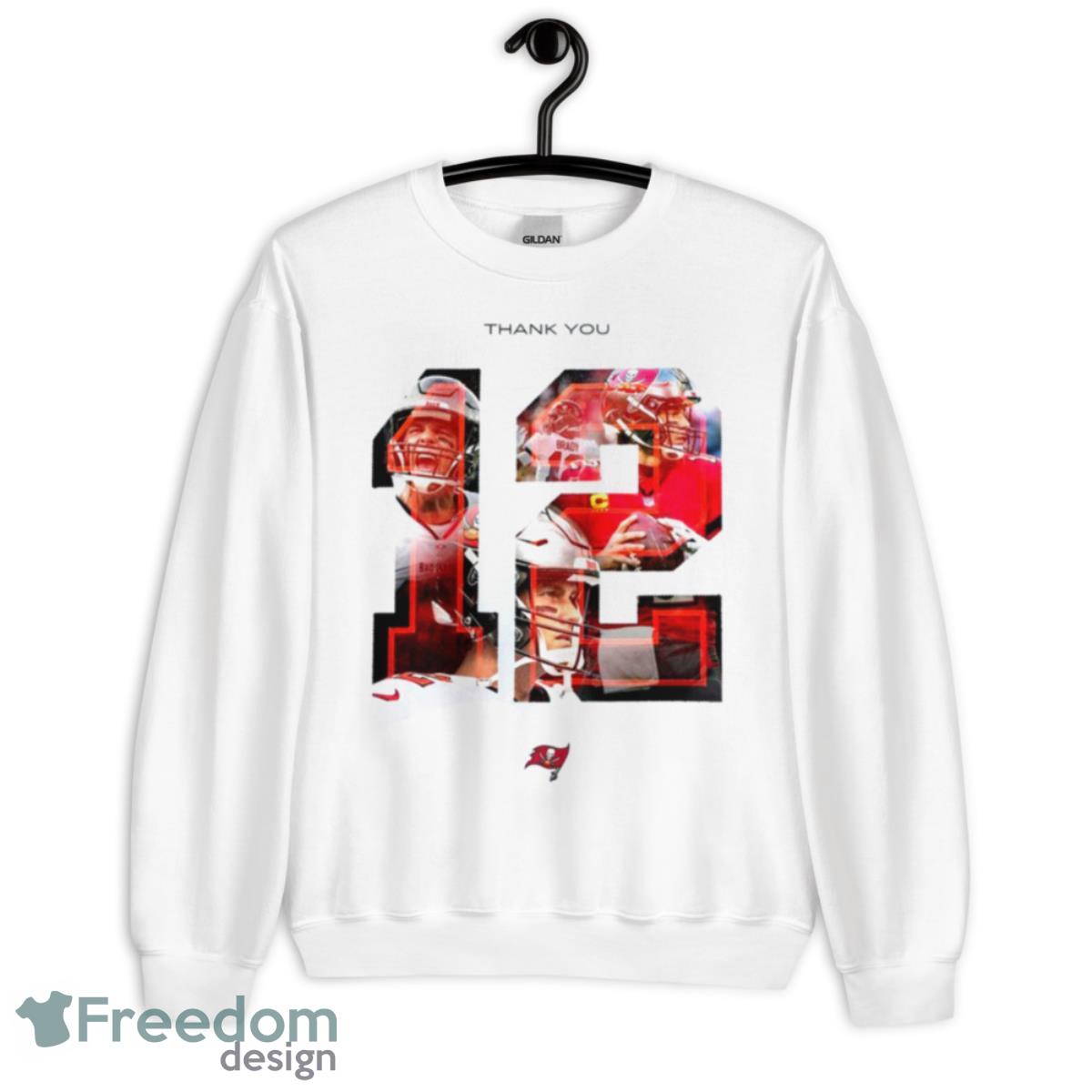 Tampa Bay Buccaneers Thank You 12 Tom Brady 2023 Shirt - Unisex Heavy Blend Crewneck Sweatshirt