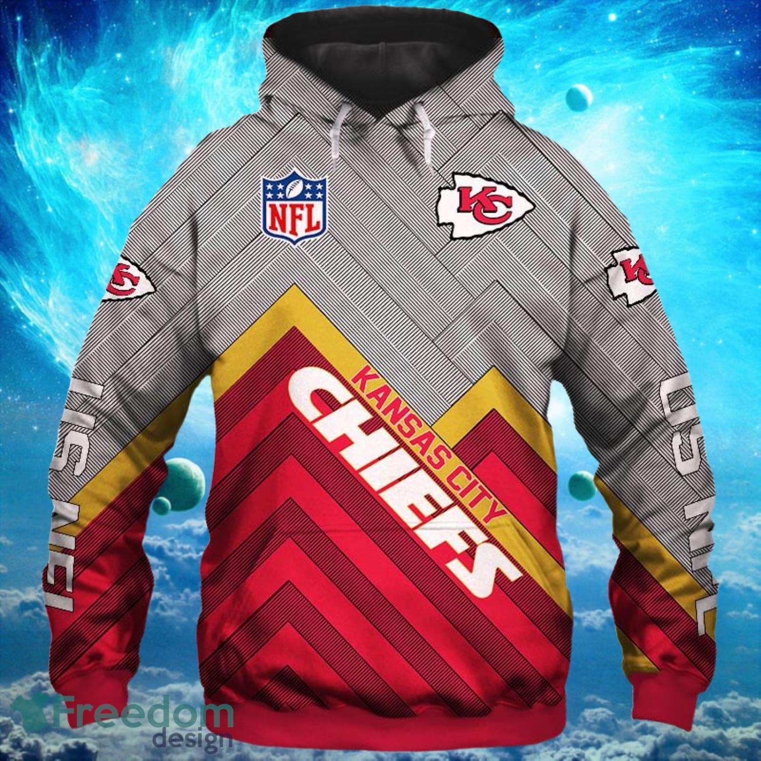 Team Kansas City Chiefs NFL Zip Hoodies Print Full Product Photo 2