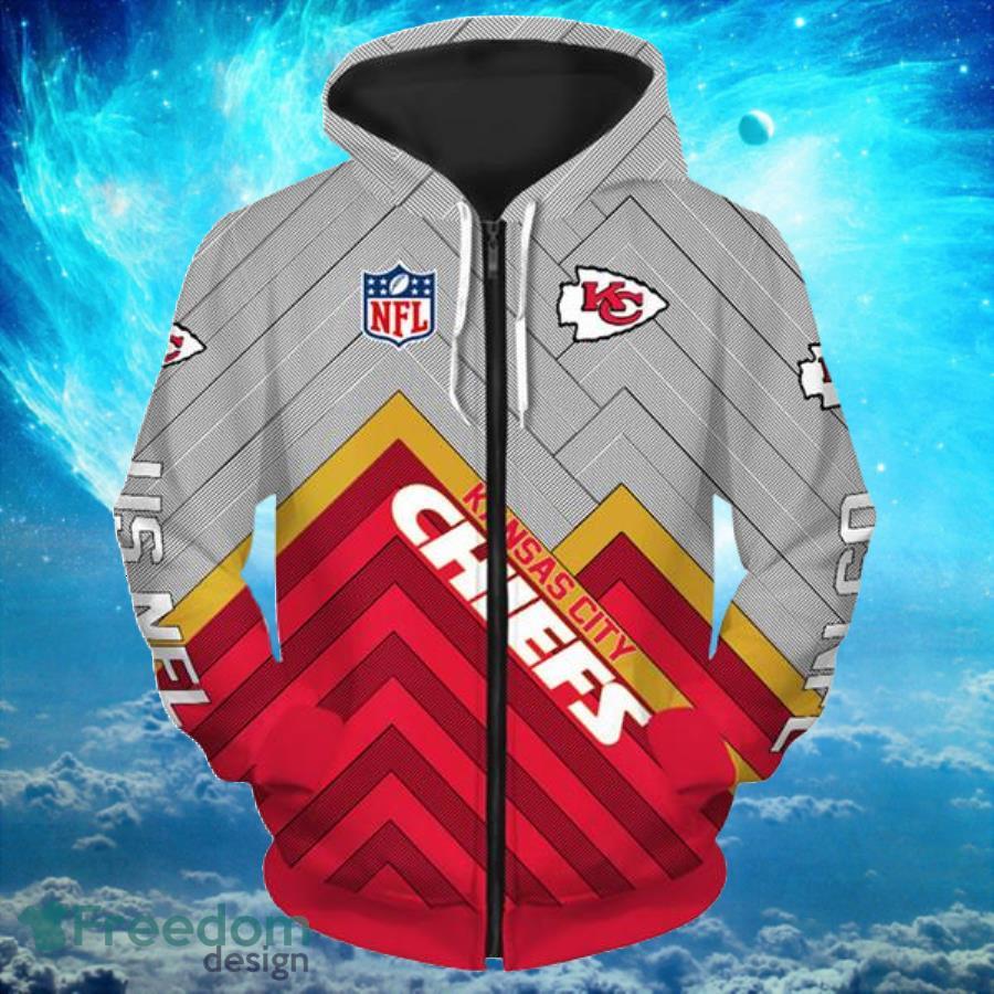 Team Kansas City Chiefs NFL Zip Hoodies Print Full Product Photo 1