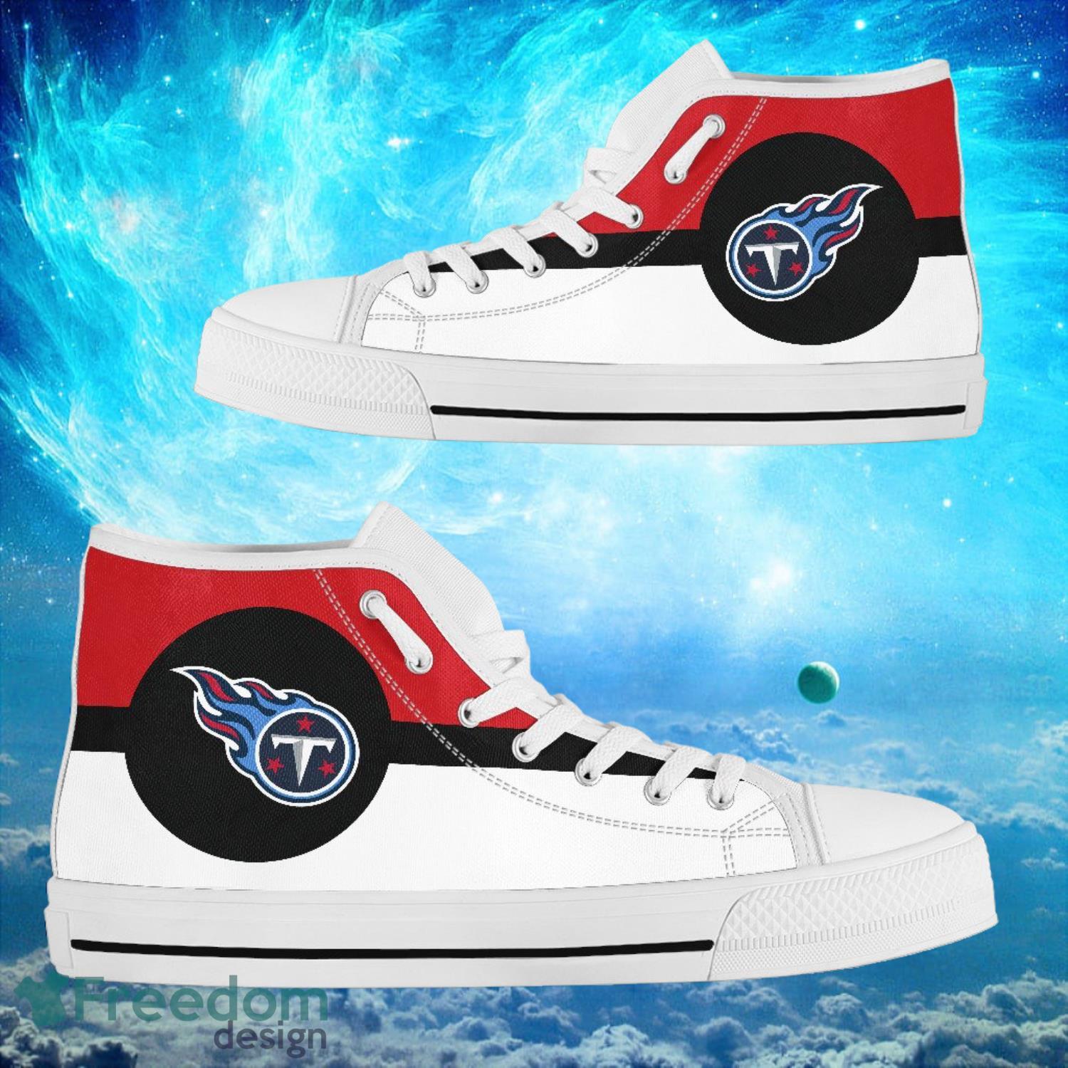 Tennessee Titans Bright Colours Logo High Top Shoes Product Photo 2