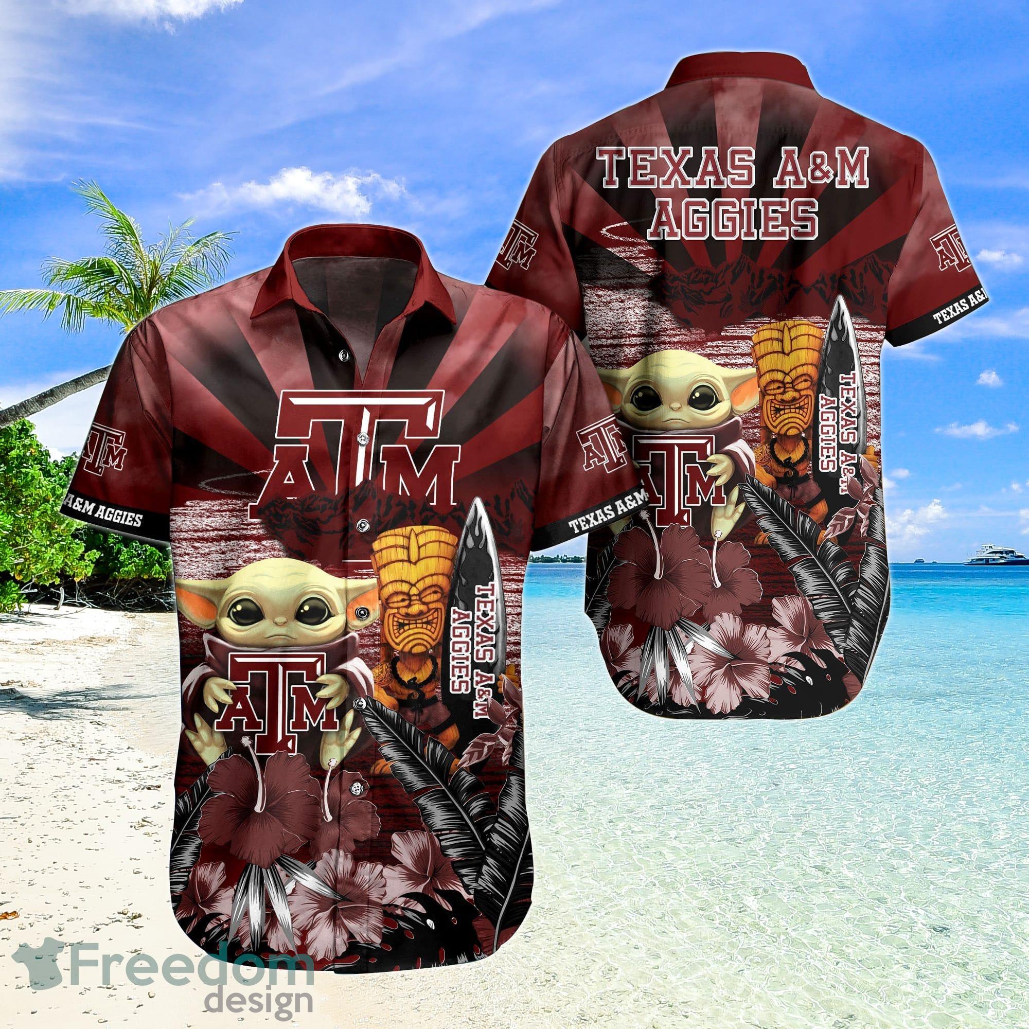 Boston Red Sox MLB Baby Yoda Tiki Flower Hawaiian Shirt - Freedomdesign