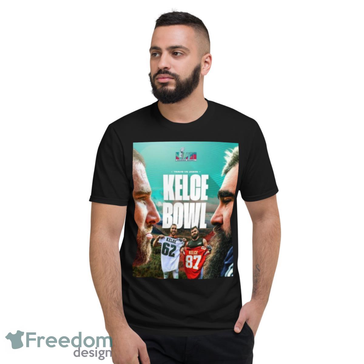 Travis Vs Jason Kelce Bowl Super Bowl LVII 2023 Shirt - Short Sleeve T-Shirt