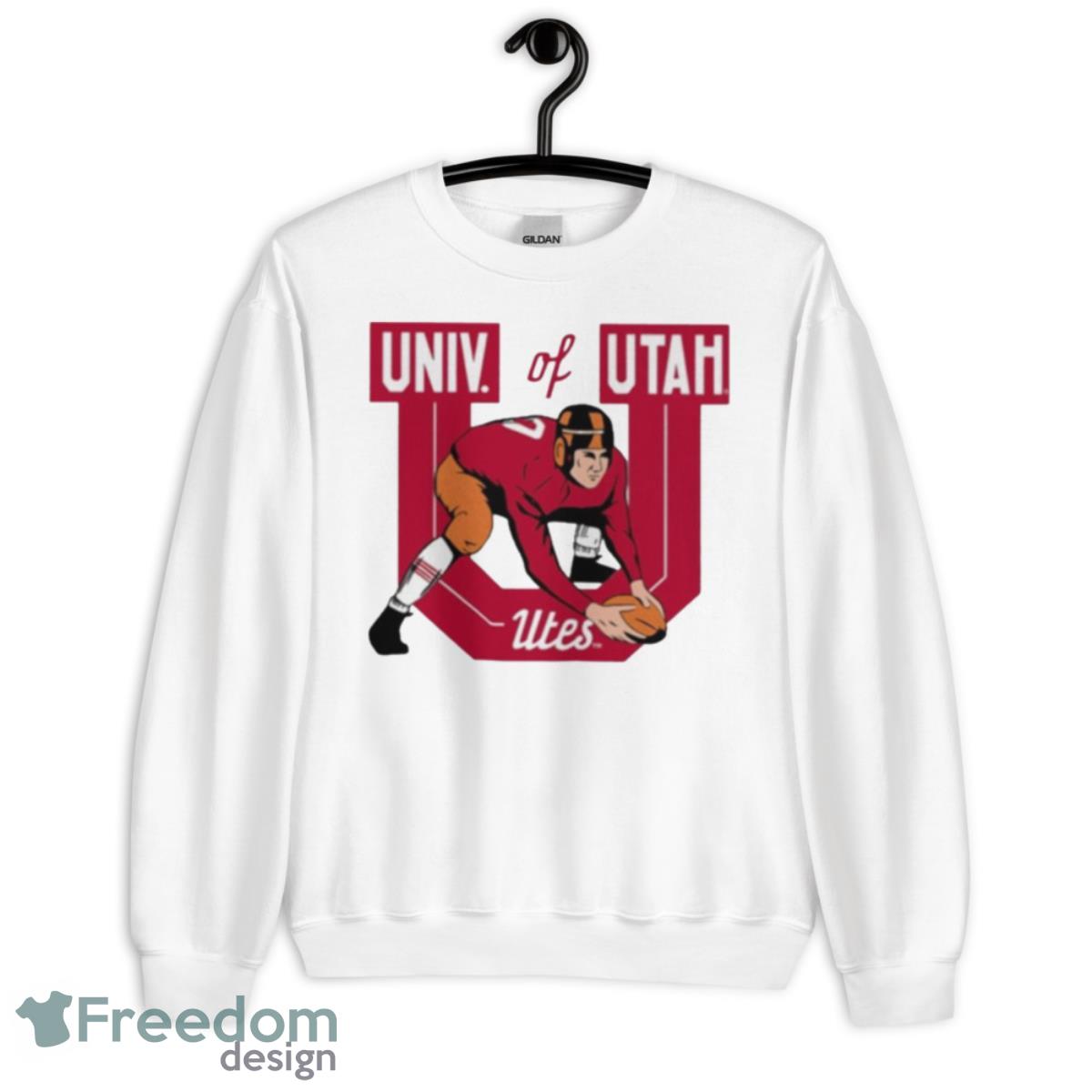 Utah Vintage Football Logo Ringer Shirt - Unisex Heavy Blend Crewneck Sweatshirt