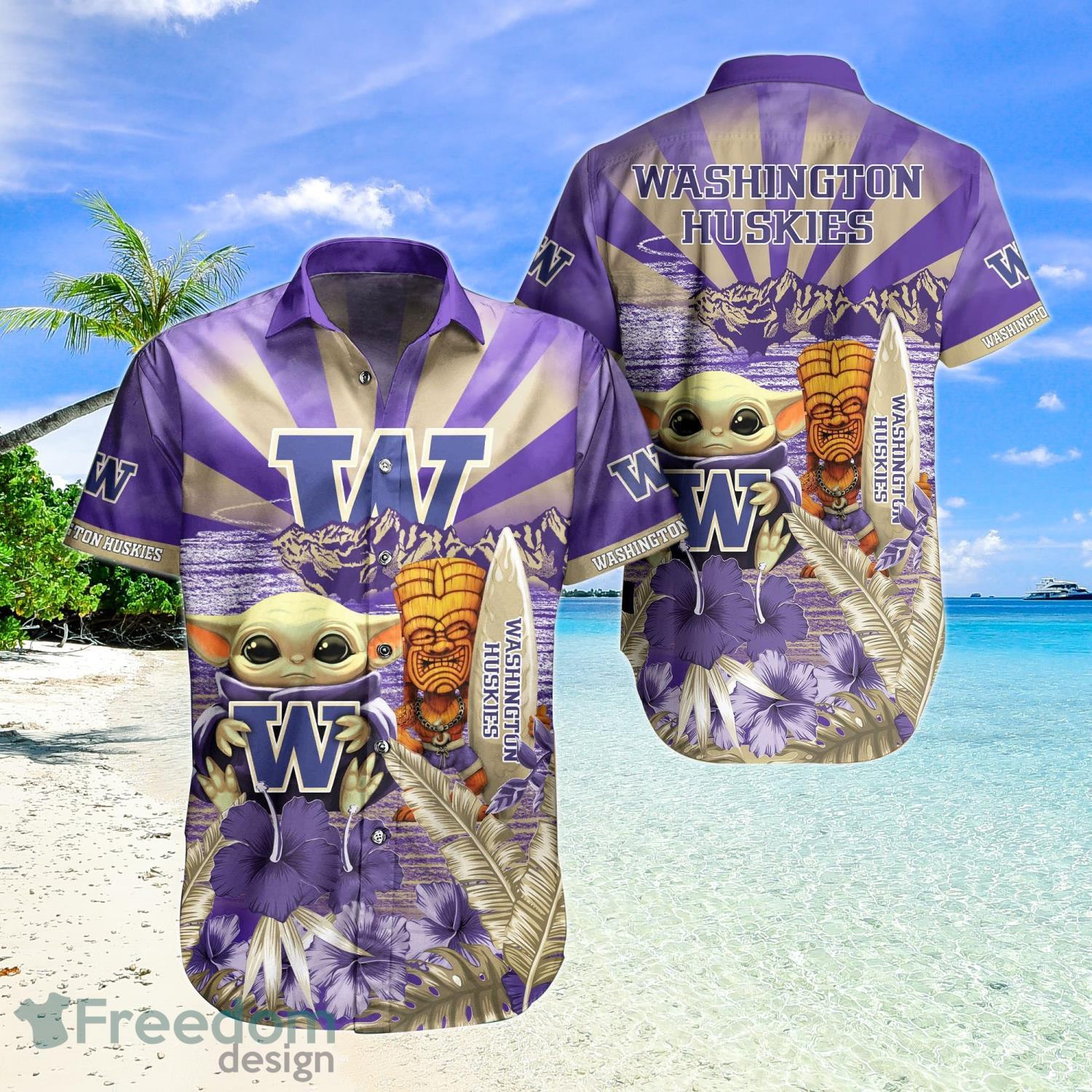 Washington Nationals & Baby Yoda Hawaiian Shirt And Short - Tagotee