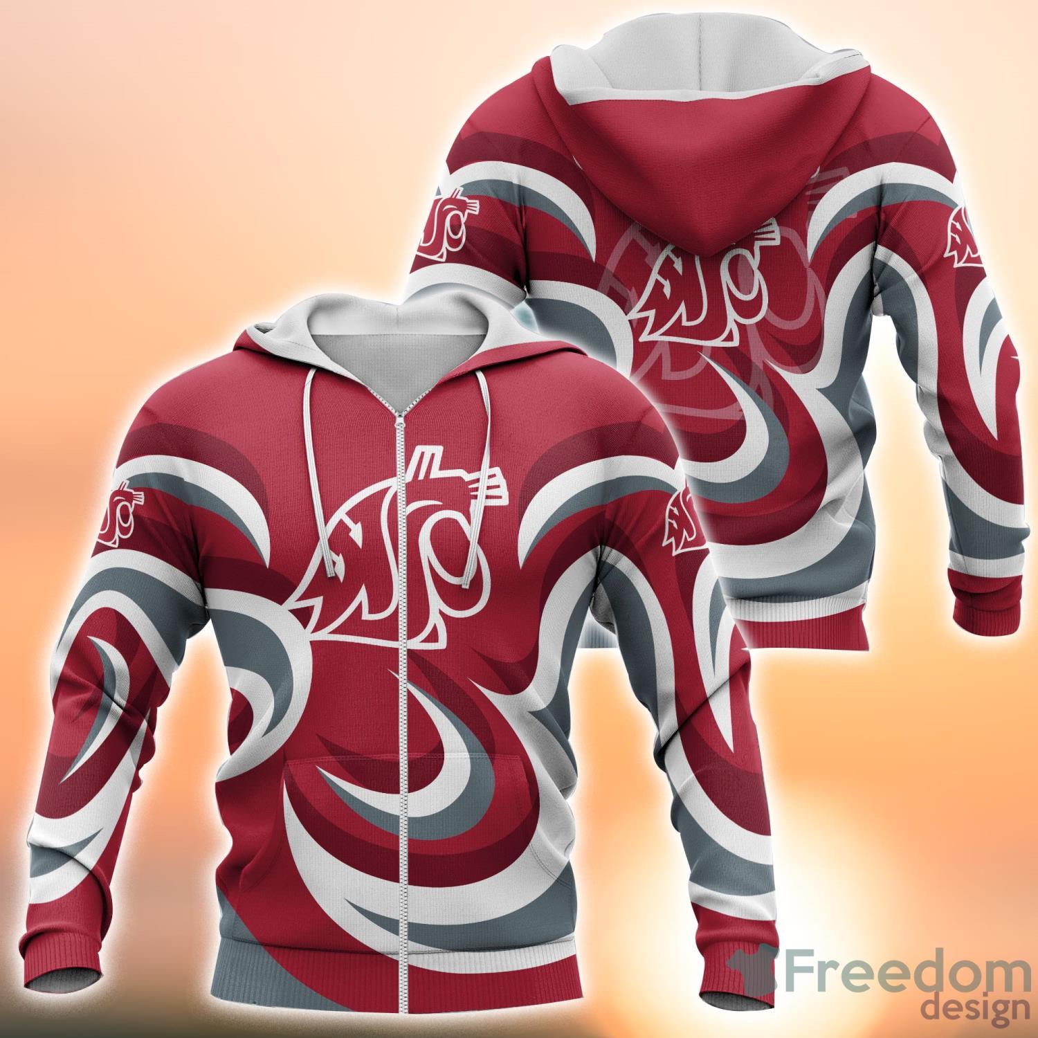 Washington State Cougars NCAA 3D All Over Printed Shirt For Sport Fans Product Photo 3 Washington State Cougars NCAA 3D All Over Printed Shirt For Sport Fans Product Photo 3