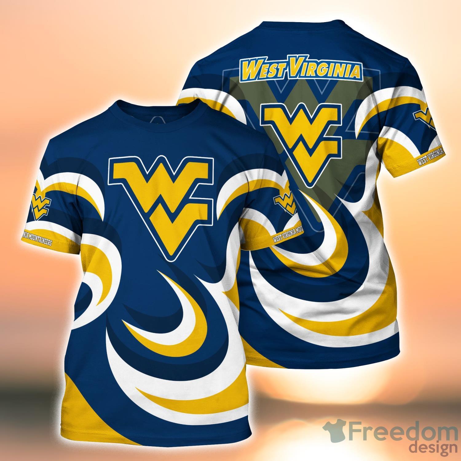 West Virginia Mountaineers NCAA 3D All Over Printed Shirt For Sport Fan Product Photo 2