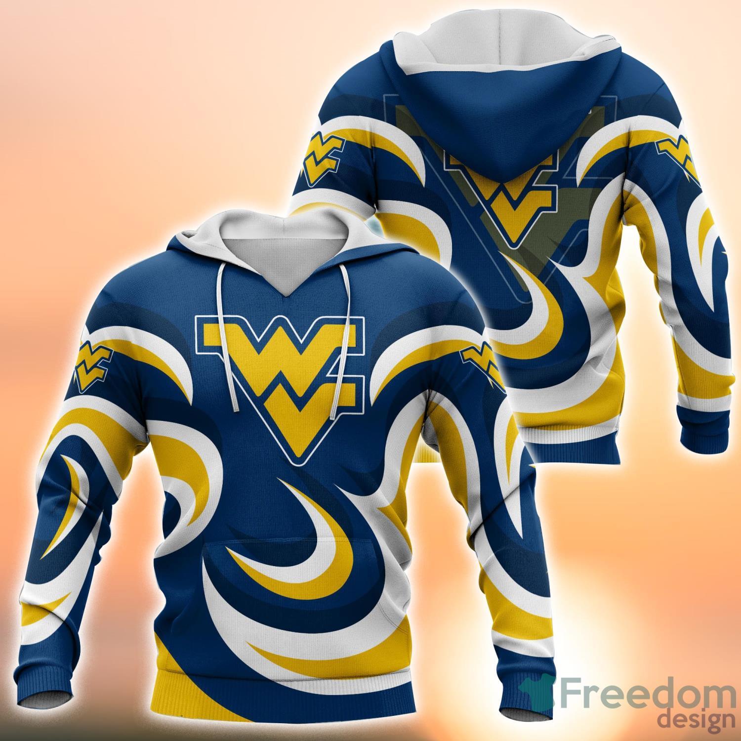 West Virginia Mountaineers NCAA 3D All Over Printed Shirt For Sport Fan Product Photo 1