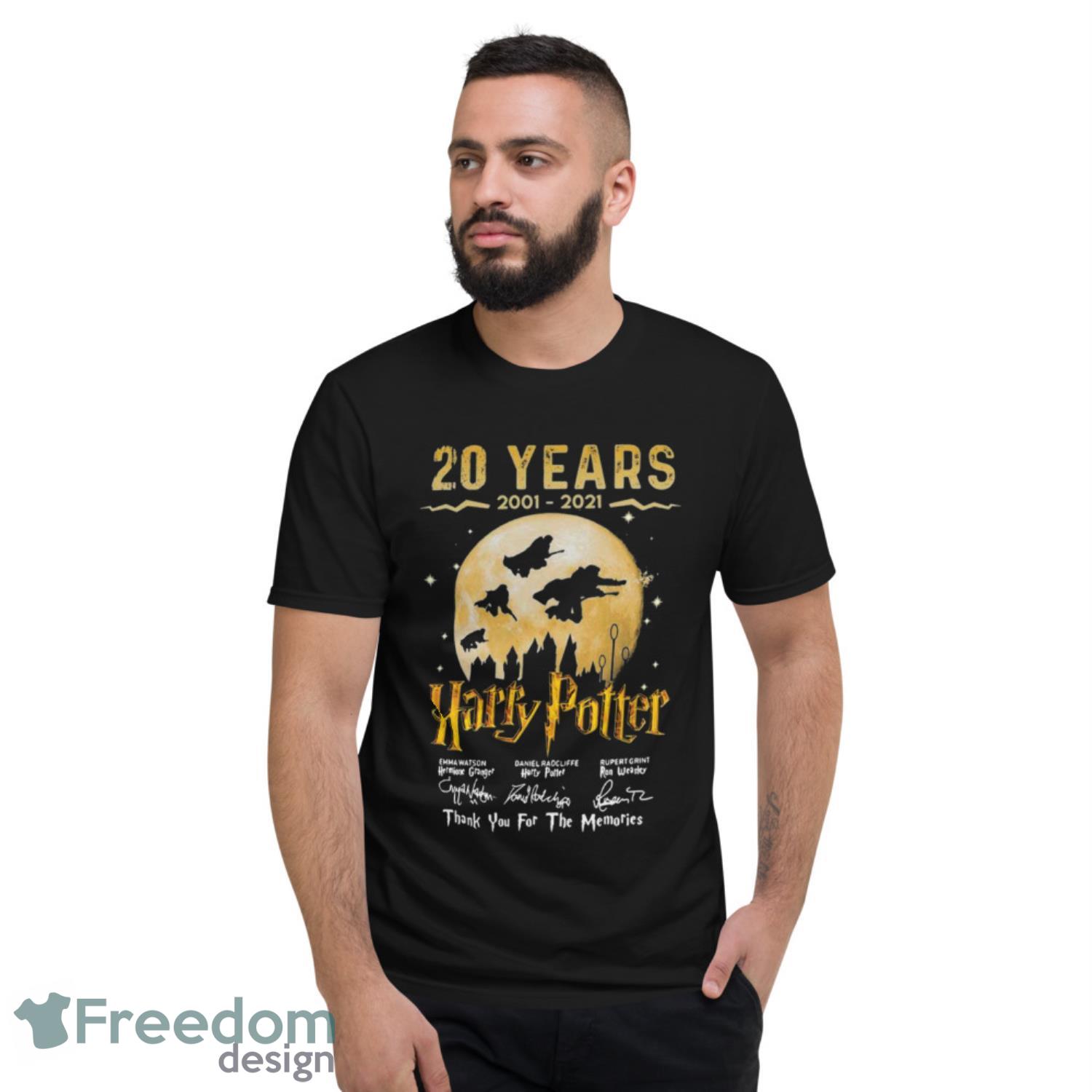 20 Years 2001 2021 Of Harry Potter Signature Thank You For The Memories Shirt - Short Sleeve T-Shirt