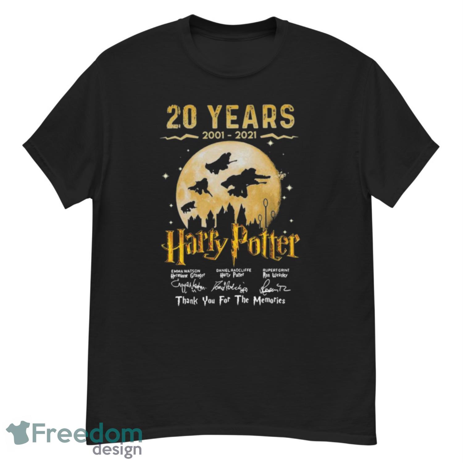 20 Years 2001 2021 Of Harry Potter Signature Thank You For The Memories Shirt - G500 Men’s Classic T-Shirt