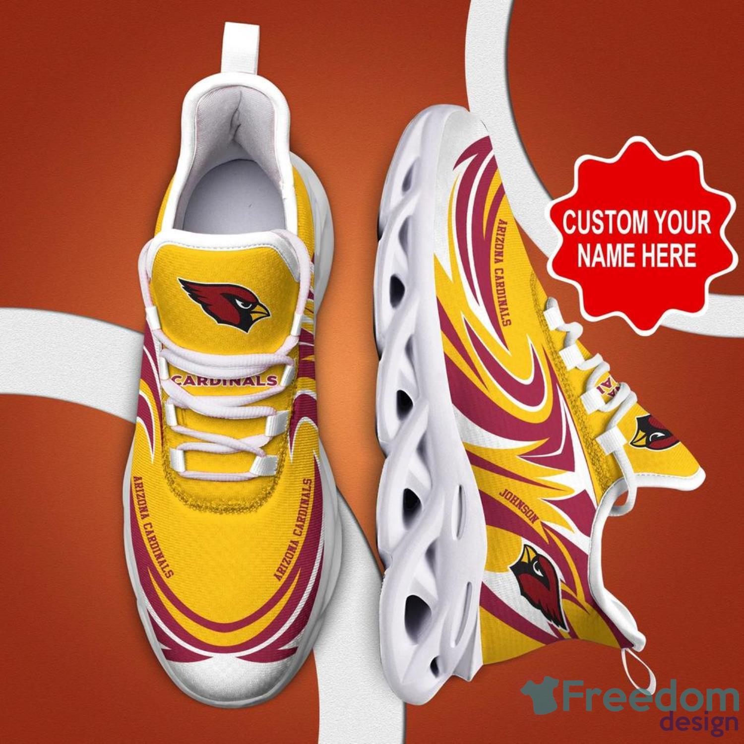 Arizona Cardinals NFL Max Soul Shoes Custom Name Sneakers