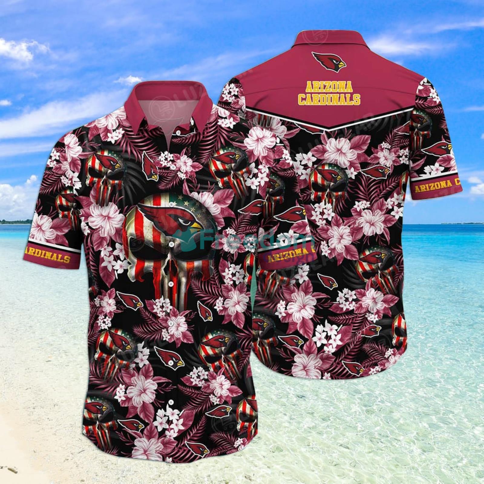 Arizona Cardinals NFL Flower Logo Colorful Hawaiian Shirt - Freedomdesign