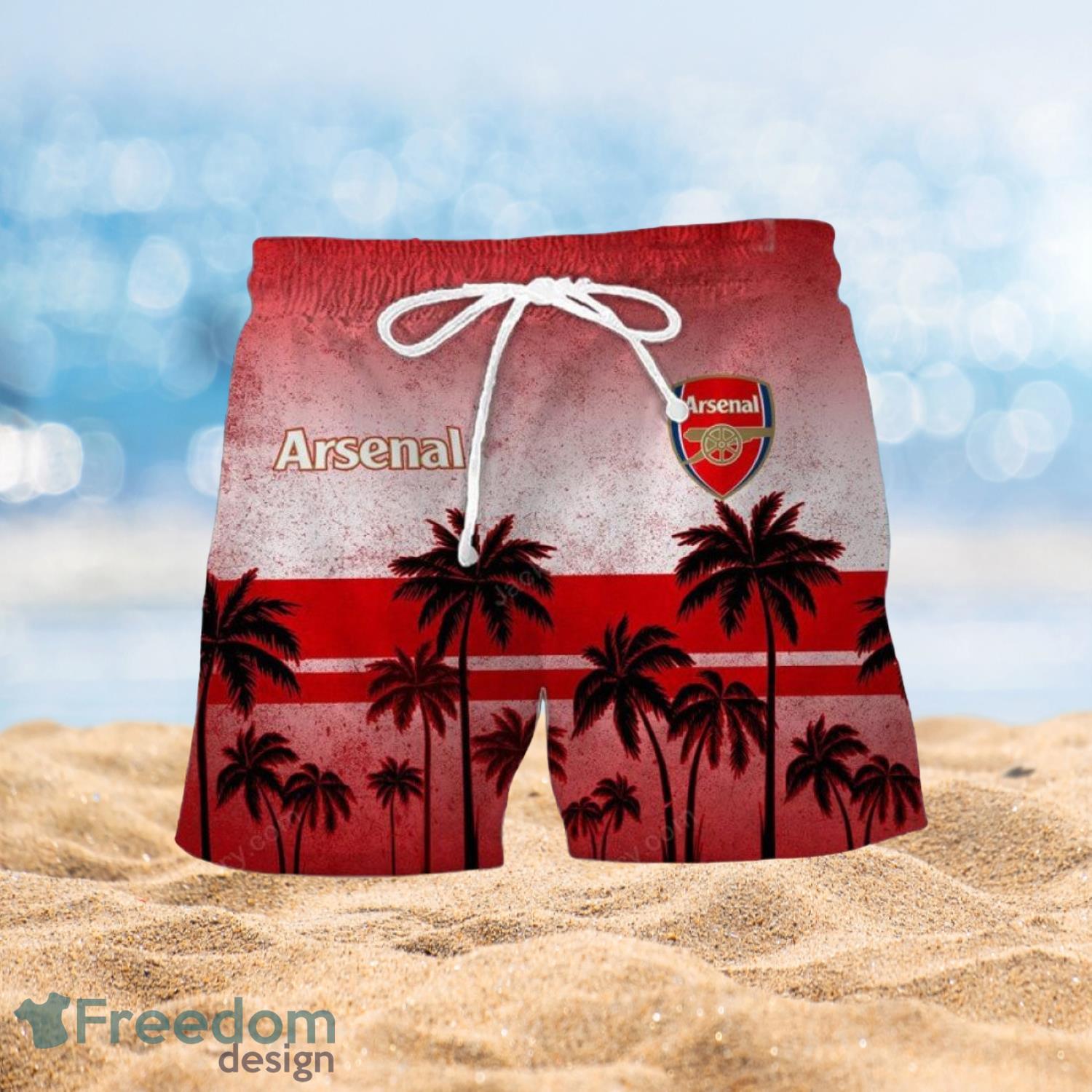 Arsenal FC Summer Beach Shirt and Shorts Full Over Print Product Photo 2