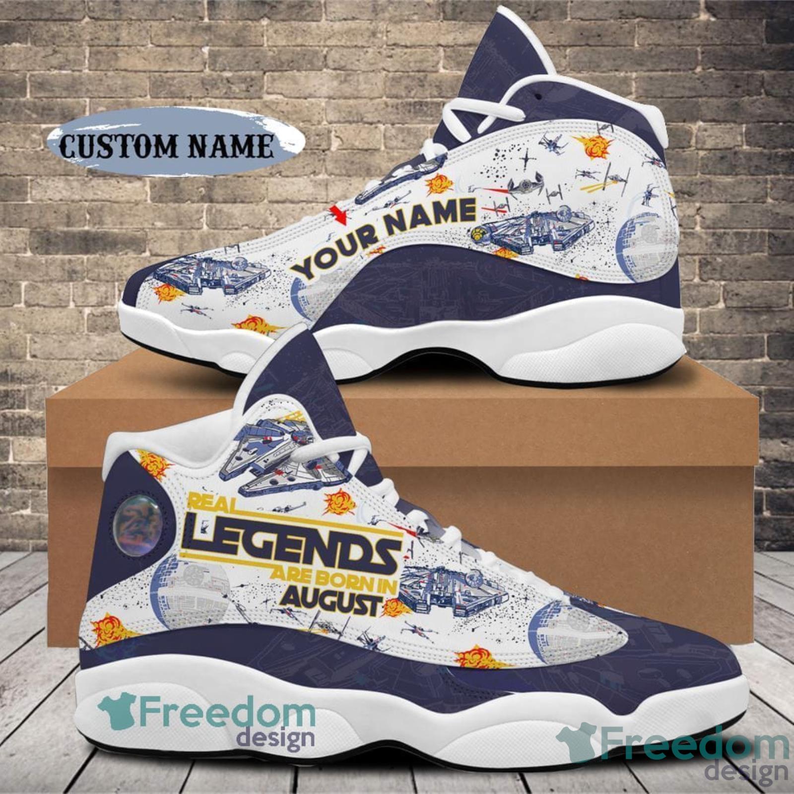 August Birthday August Legends Custom Name Air Jordan 13 Shoes Birthday Gift For Men And Women - August Birthday Air Jordan 13 August Shoes Personalized Sneakers Sport V023