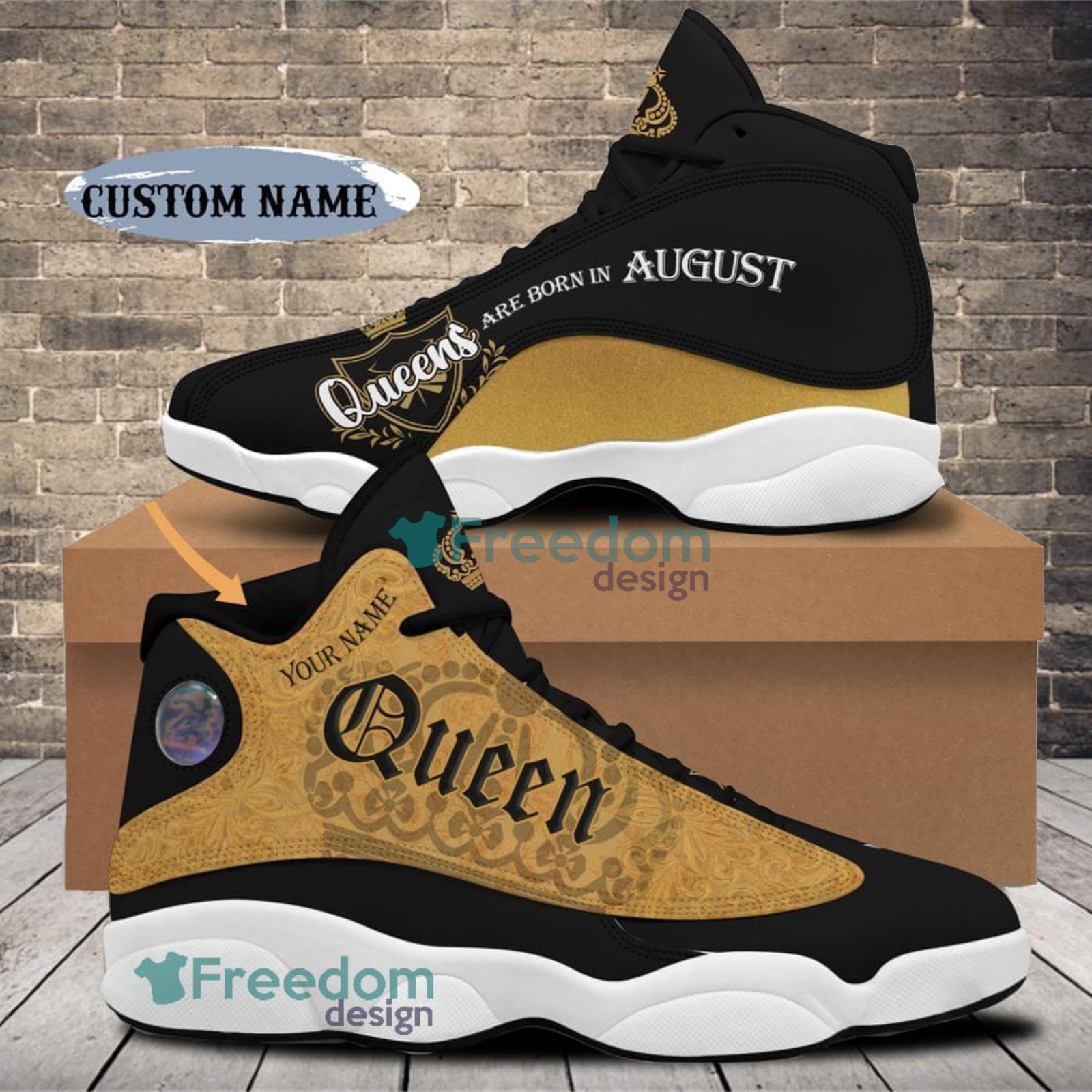 August Birthday Queens August Custom Name Air Jordan 13 Shoes Birthday Gift For Men And Women - August Birthday Air Jordan 13 August Shoes Personalized Sneakers Sport V020