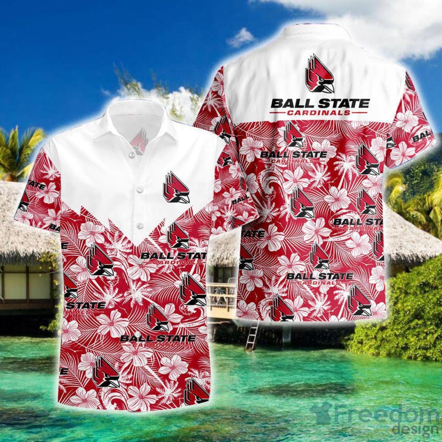 Ball State Cardinals Tropical Seamless NCAA Fans Hawaiian Shirt Product Photo 3 Ball State Cardinals Tropical Seamless NCAA Fans Hawaiian Shirt Product Photo 3