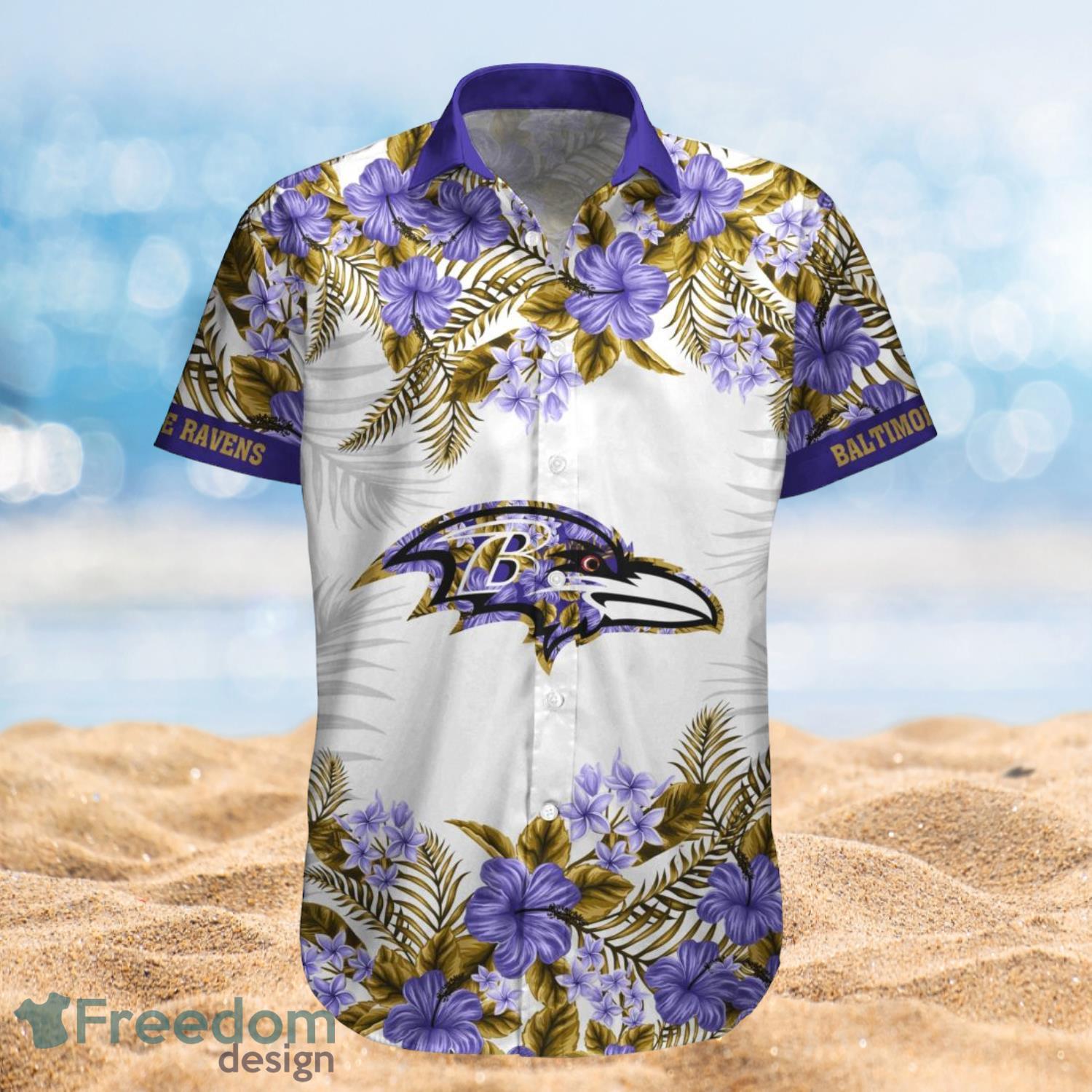 Baltimore Ravens Summer Beach Shirt and Shorts Full Over Print Product Photo 1