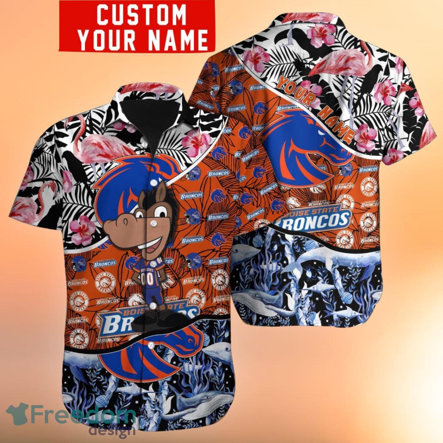 Boise State Broncos NCAA Custom Name Flamingo Tropical Hawaiian Shirt For Men And Women - Boise State Broncos NCAA Hawaiian Shirt Custom Hawaii Shirt for Men Women Gift for Fans PfO Boise State Broncos NCAA Custom Name Flamingo Tropical Hawaiian Shirt For Men And Women - Boise State Broncos NCAA Hawaiian Shirt Custom Hawaii Shirt for Men Women Gift for Fans PfO