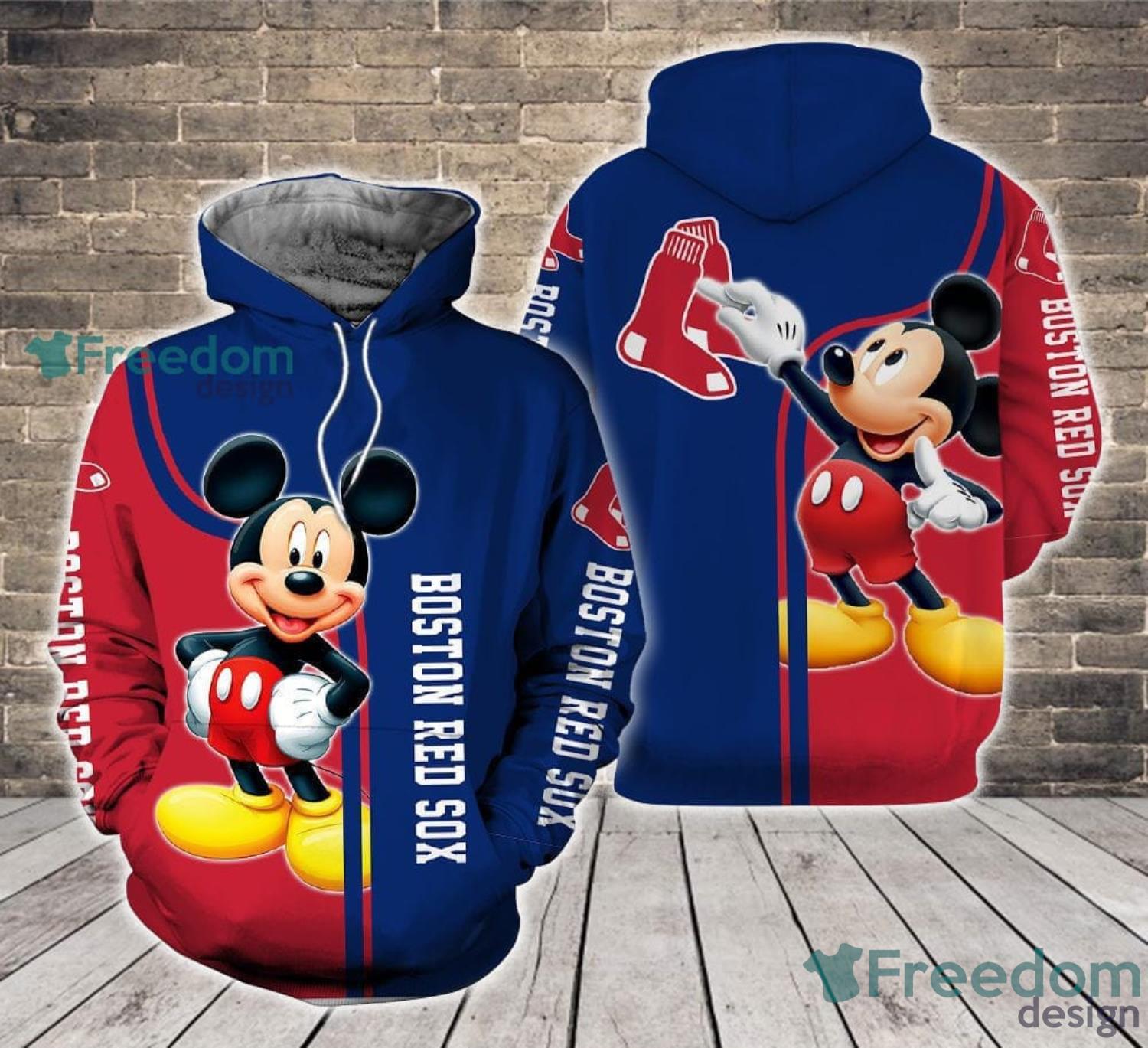 Personalized Boston Red Sox Mickey Mouse Disney Unisex 3D Baseball