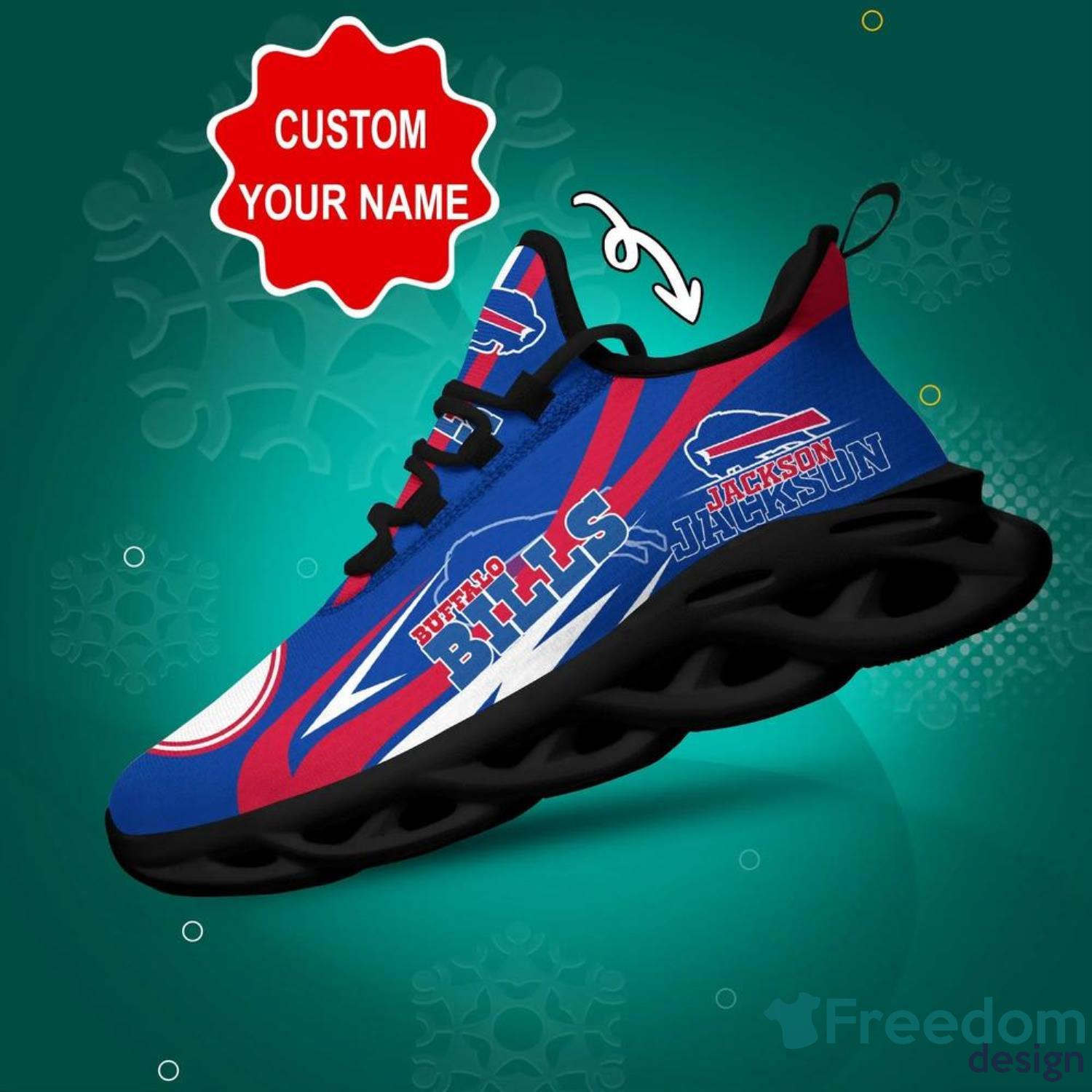 Buffalo Bills NFL Max Soul Shoes Custom Name Sneakers Running
