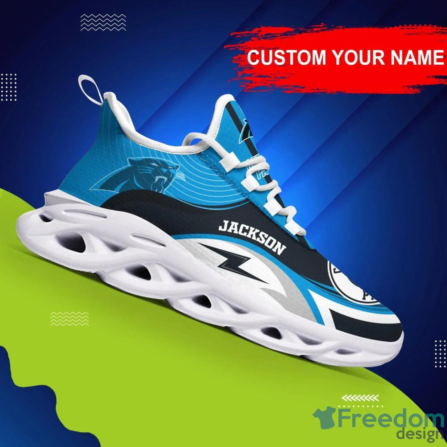 Carolina Panthers NFL Max Soul Shoes Custom Name Sneakers For Men And Women