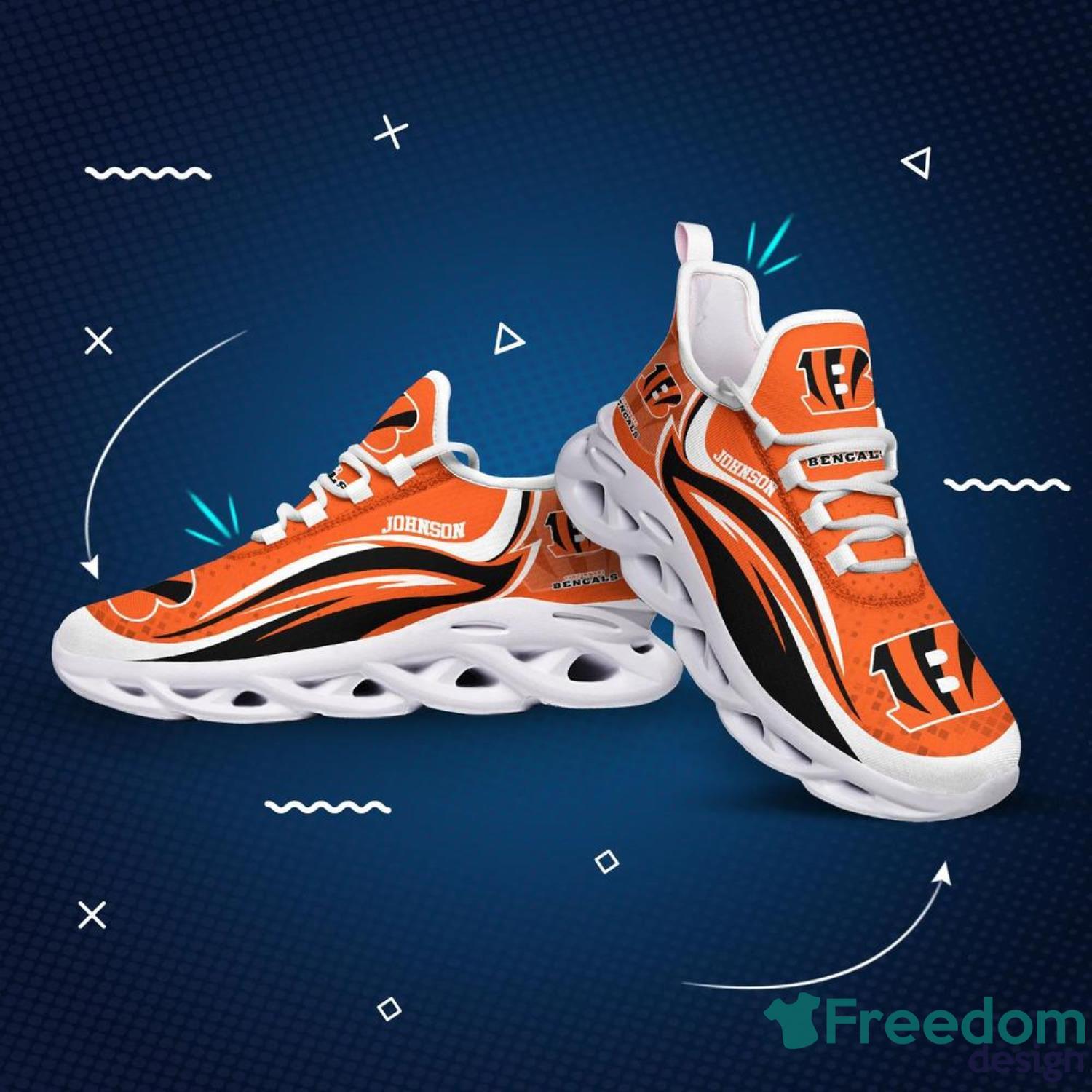 Cincinnati Bengals NFL Max Soul Sneakers Sport Shoes - Freedomdesign