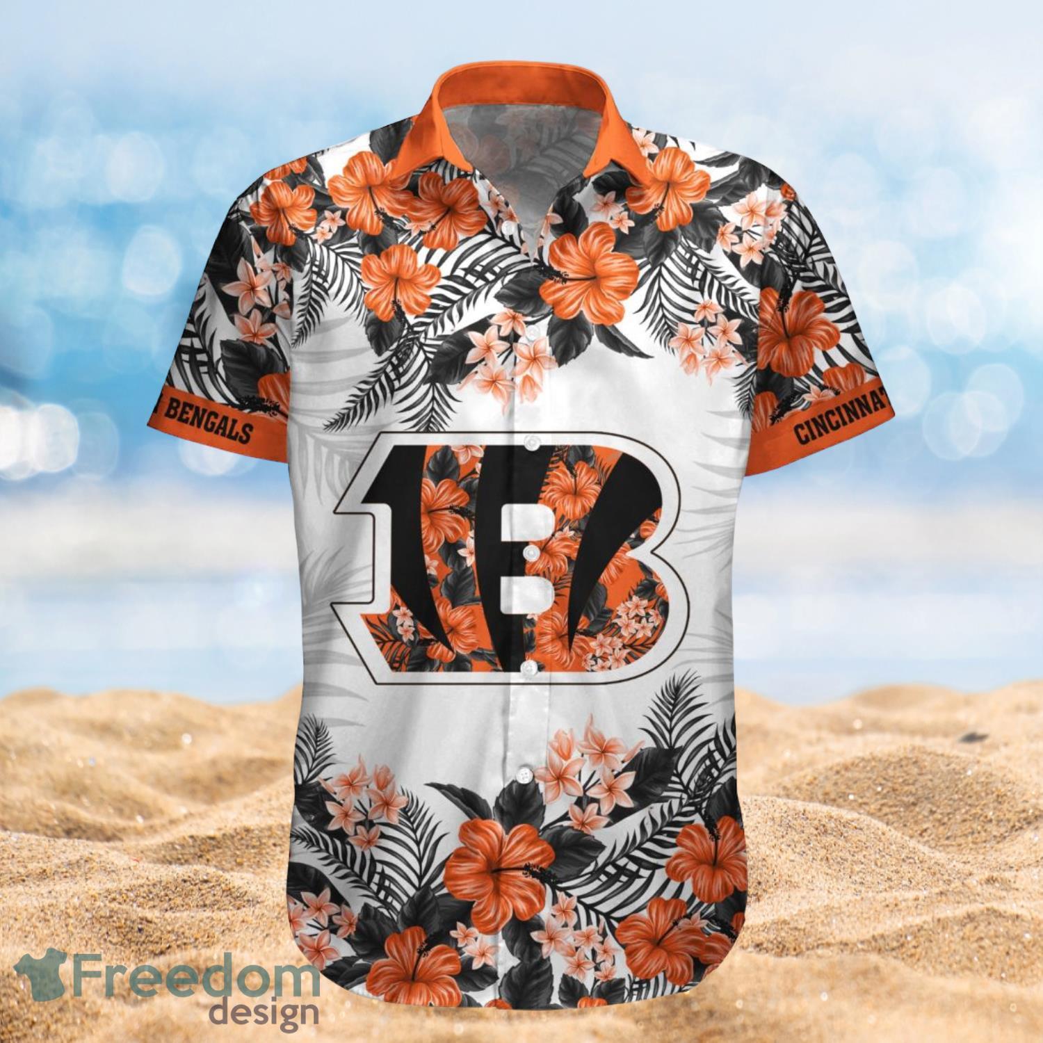 Cincinnati Bengals Summer Beach Shirt and Shorts Full Over Print Product Photo 1