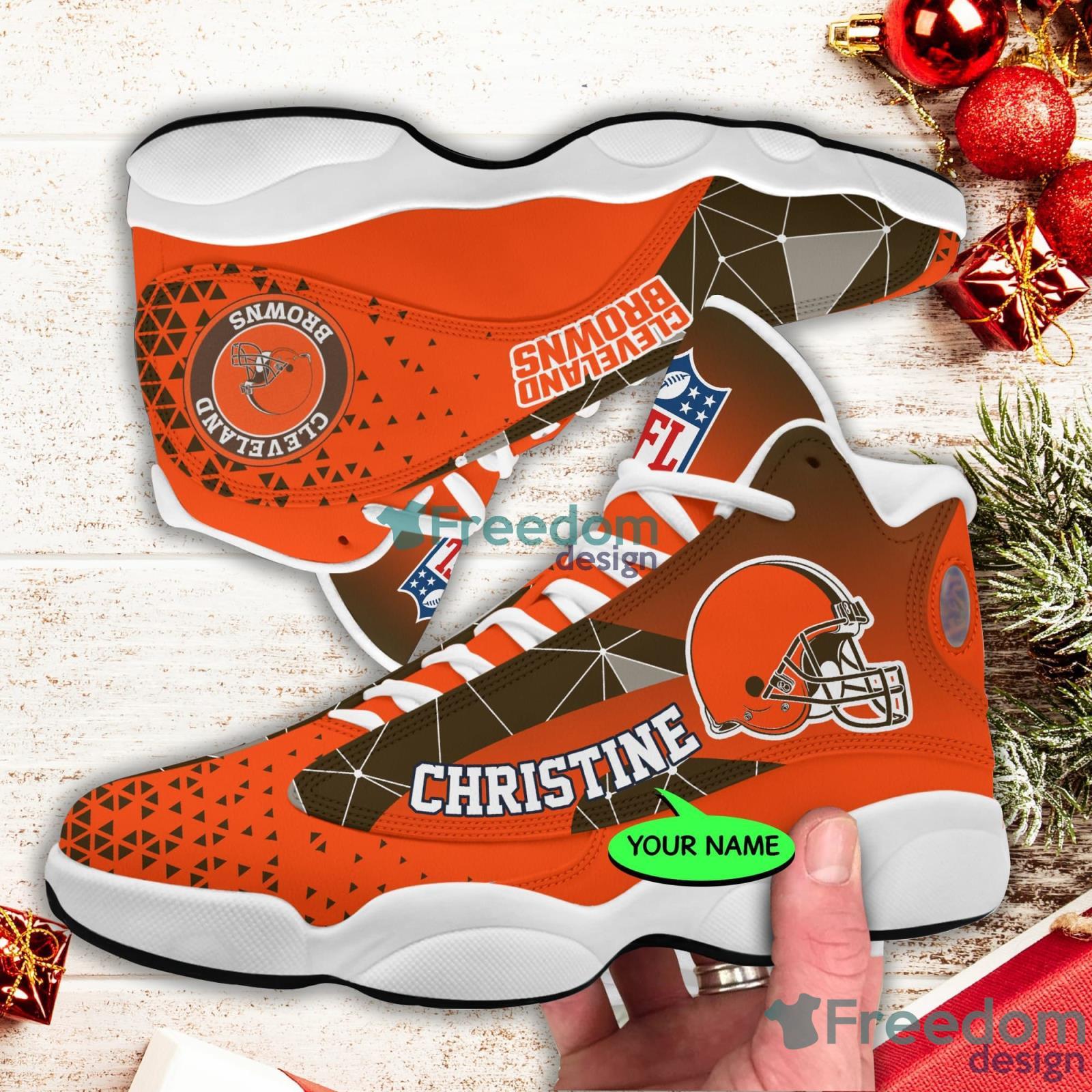 Cleveland Browns NFL Fans Christmas Ornament Custom Name