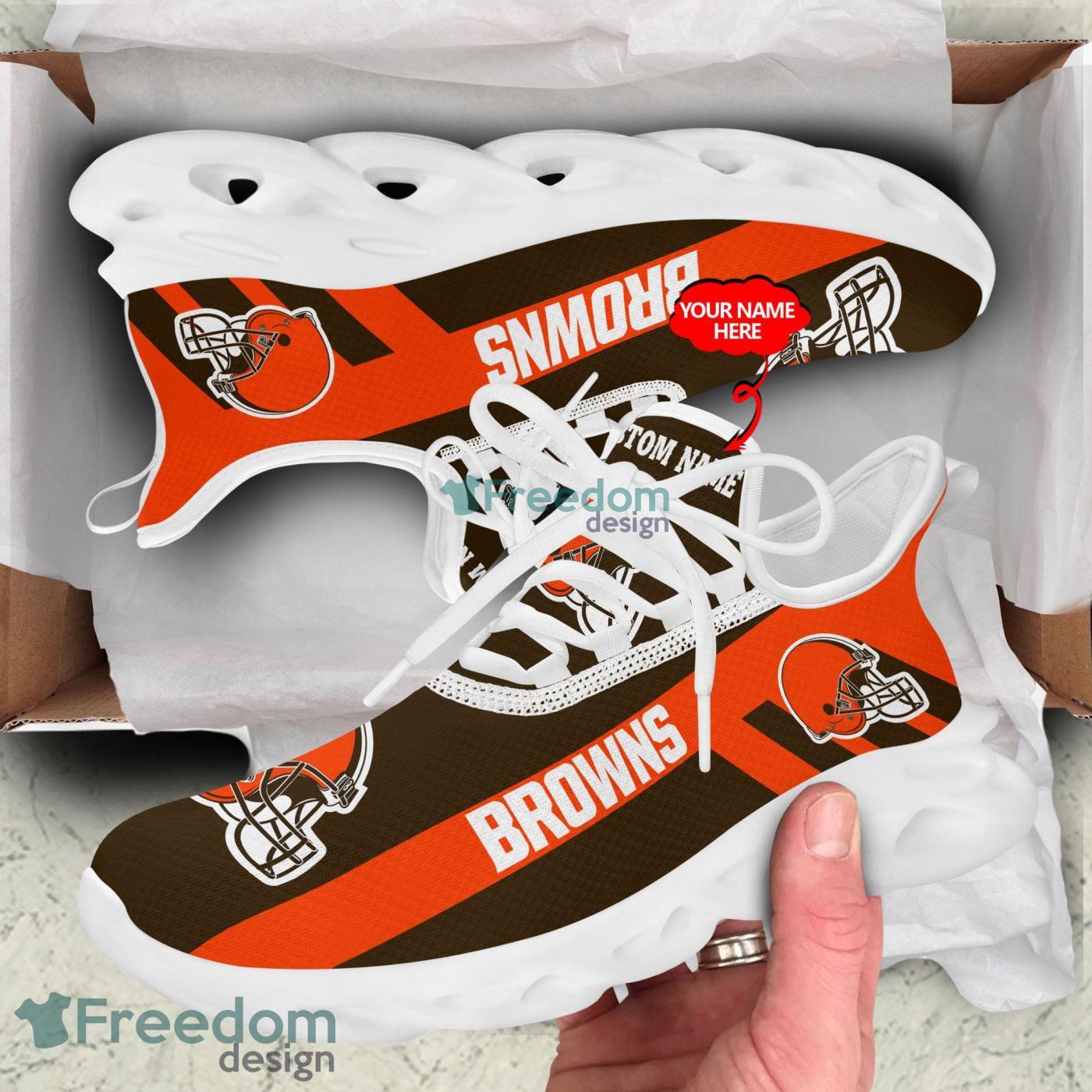 Cleveland Browns NFL Clunky Max Soul Shoes - Freedomdesign