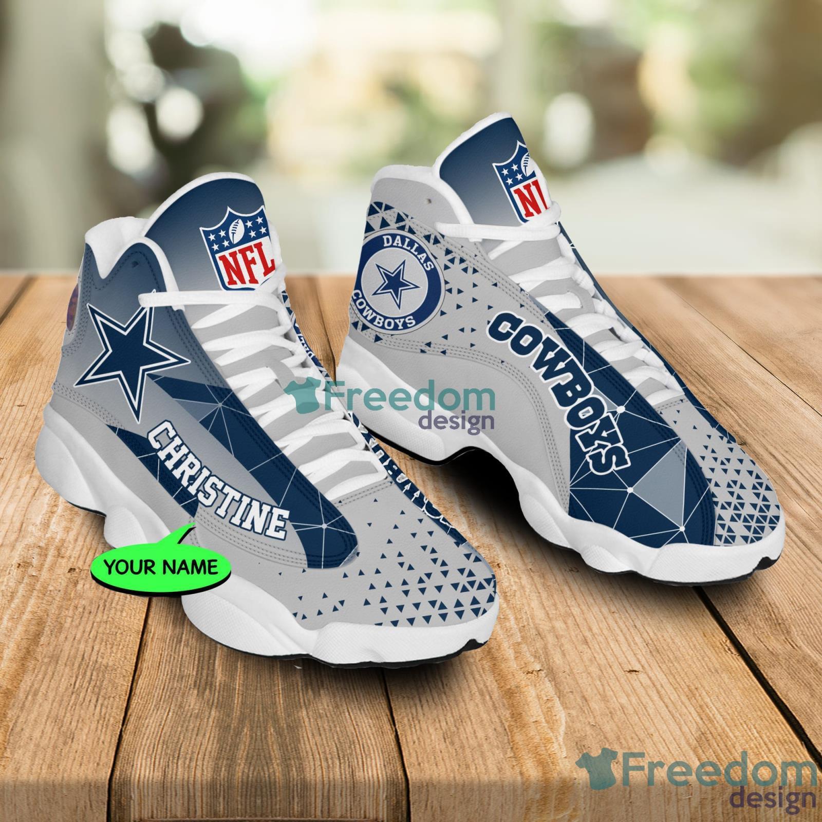 Cool Dallas Cowboys Custo Name Air Jordan 13 Shoes For Fans - Freedomdesign