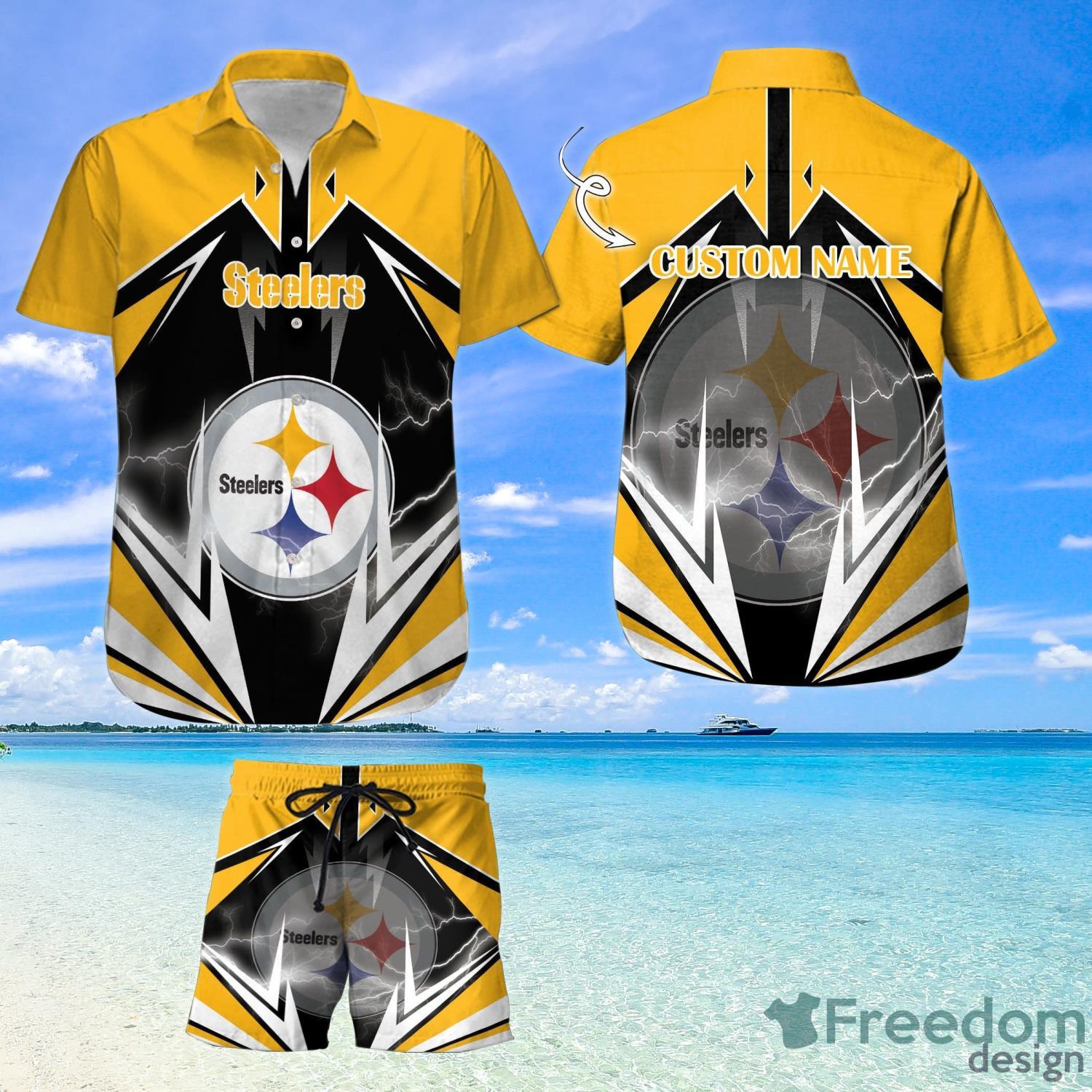 NFL Pittsburgh Steelers Hawaiian Shirt Custom Name