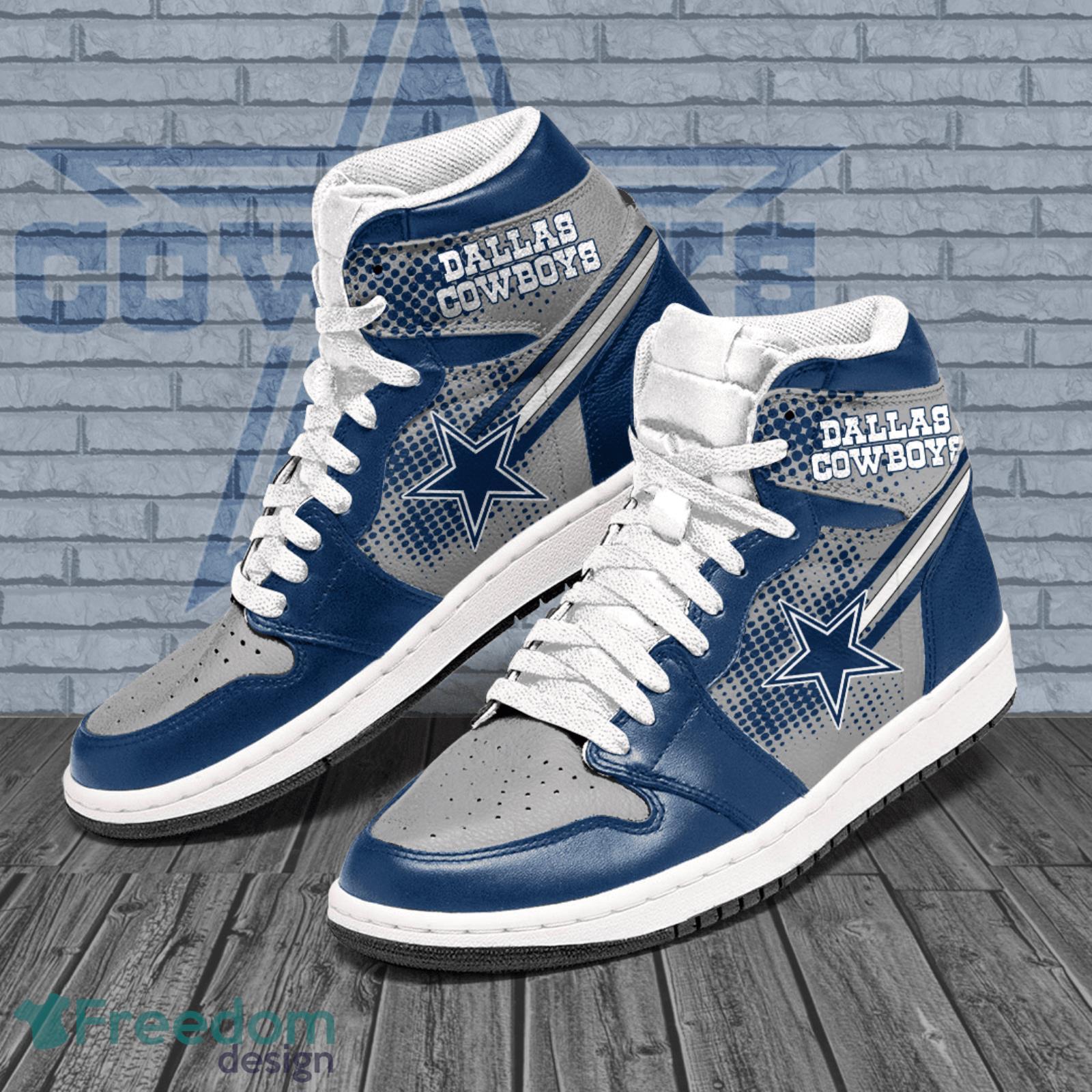 Dallas Cowboys Air Jordan Hightop Shoes Sneaker For Sport Fans -  Freedomdesign