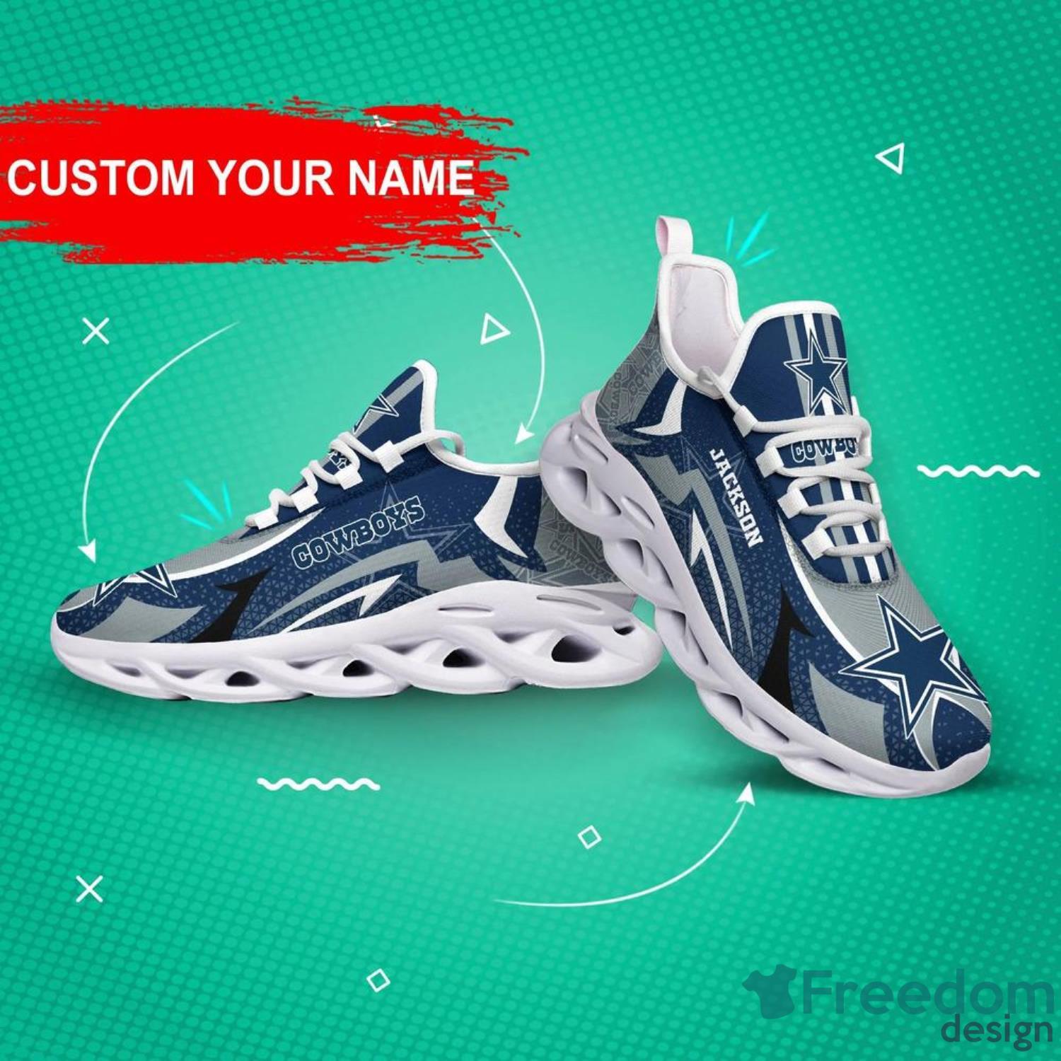 Dallas Cowboys NFL Custom Name Angle Wings Max Soul Shoes For Men