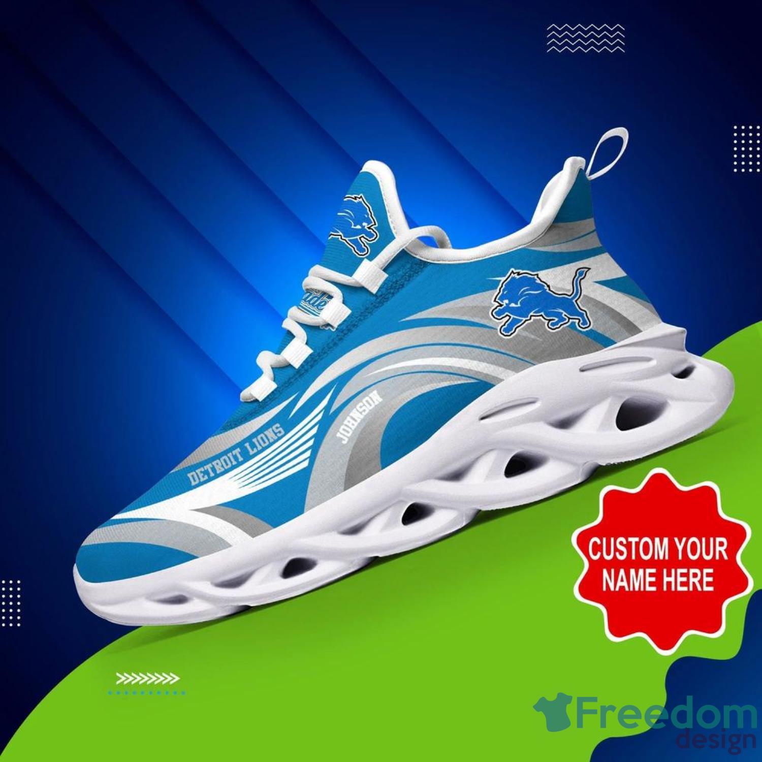 Detroit Lions NFL Max Soul Shoes Custom Name Sneakers Personalized Gifts  Sport Team - Freedomdesign