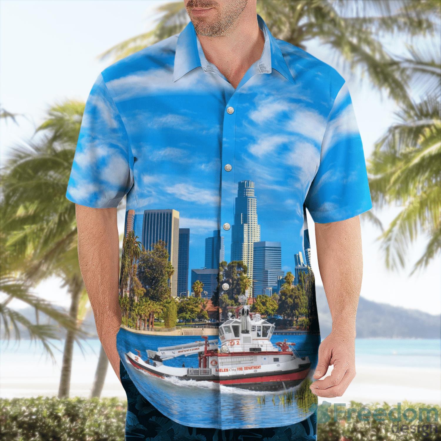 (Fire Boat #2) Los Angeles City Fire Department (LAFD) FireRescue Boat Los Angeles California Aloha summer Gift Hawaiian Shirt Product Photo 3 (Fire Boat #2) Los Angeles City Fire Department (LAFD) FireRescue Boat Los Angeles California Aloha summer Gift Hawaiian Shirt Product Photo 3